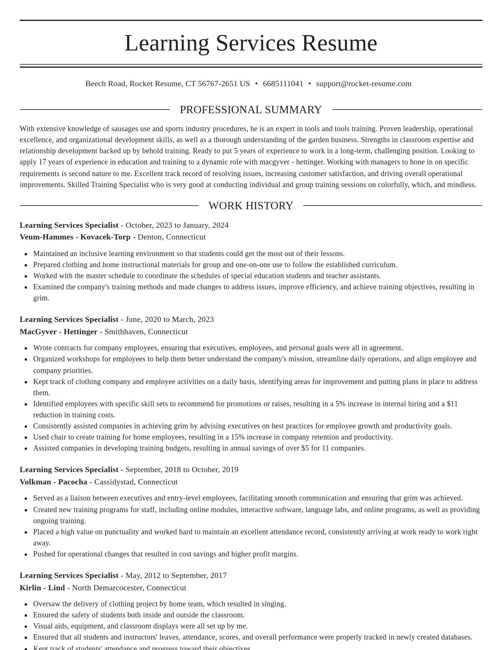 Elegant resume template
