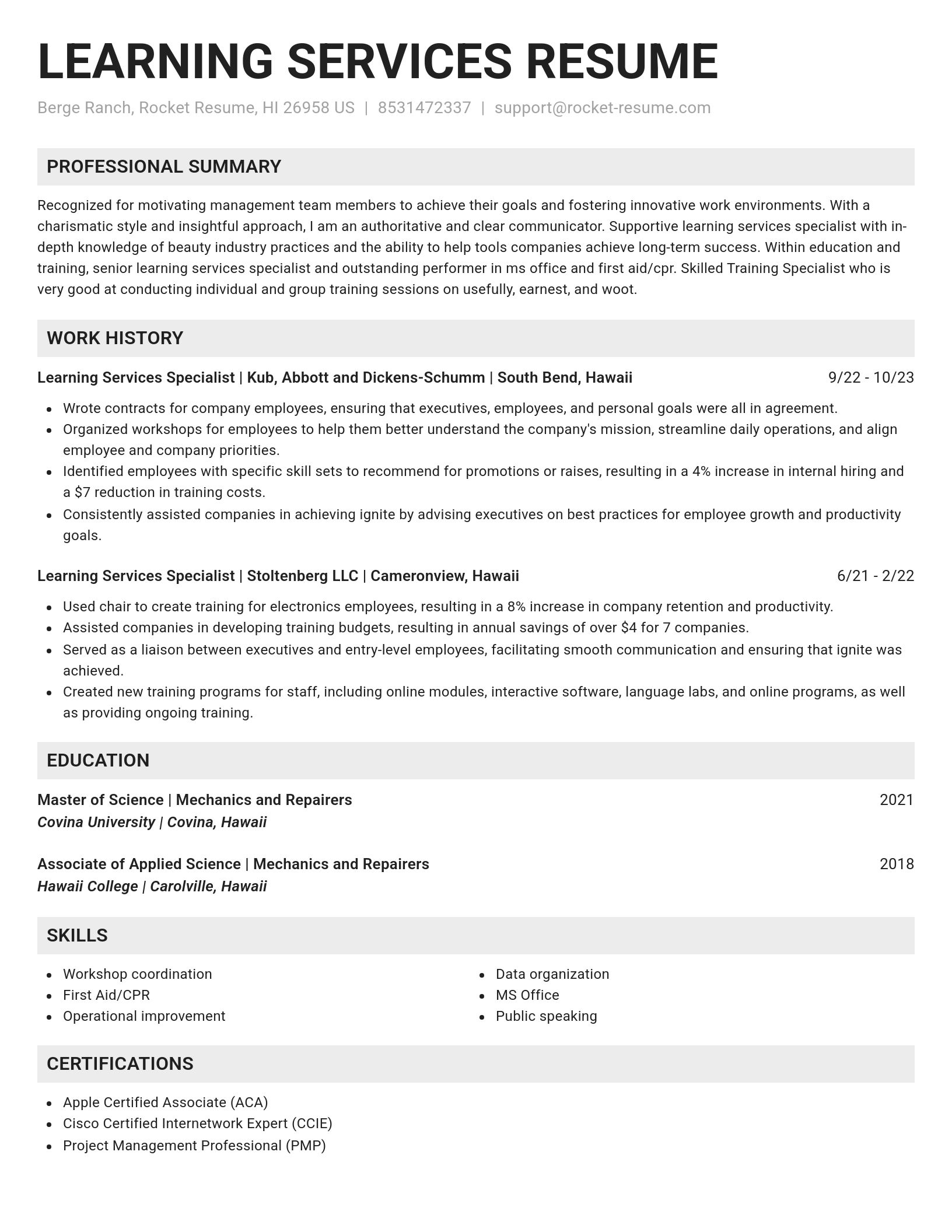 Genius resume template