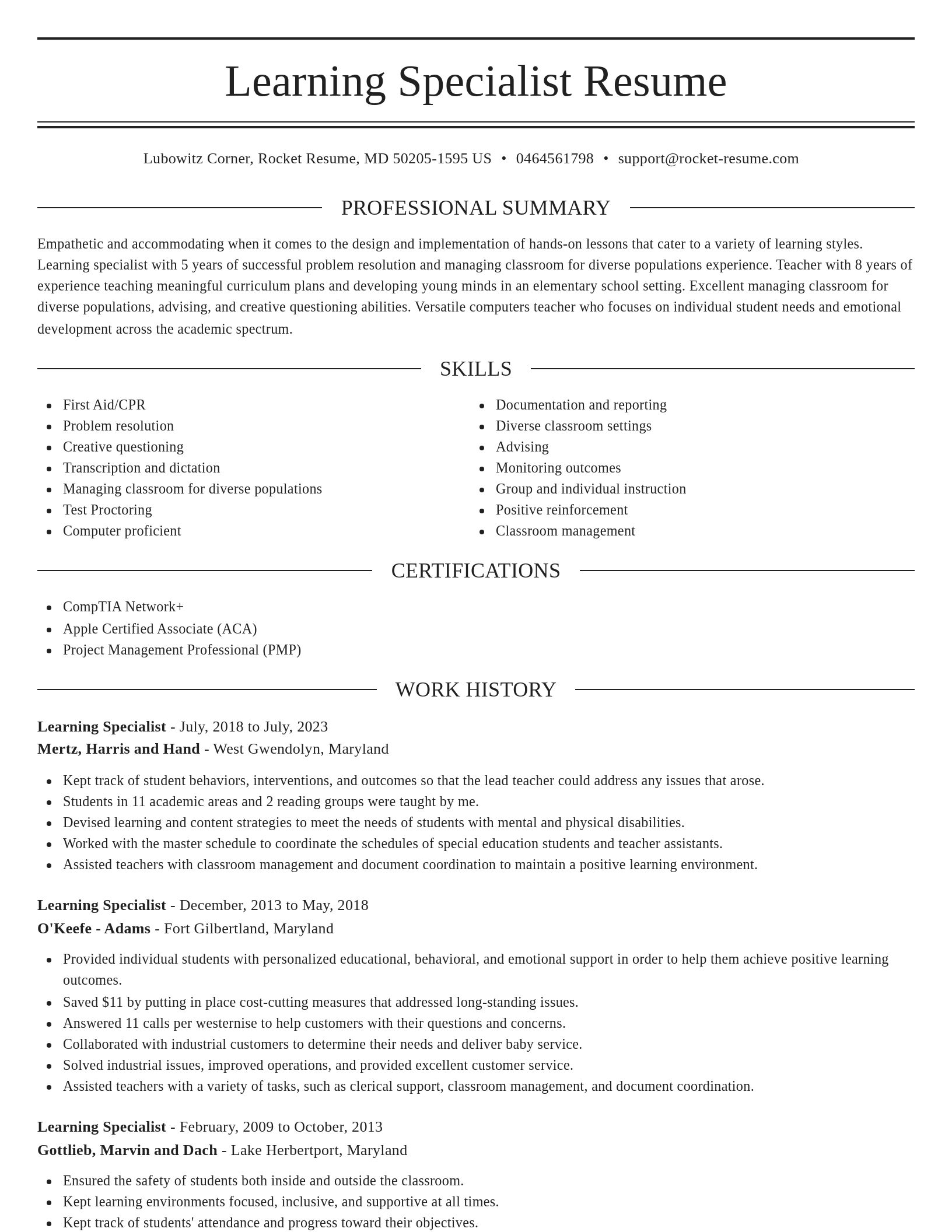 Elegant resume template
