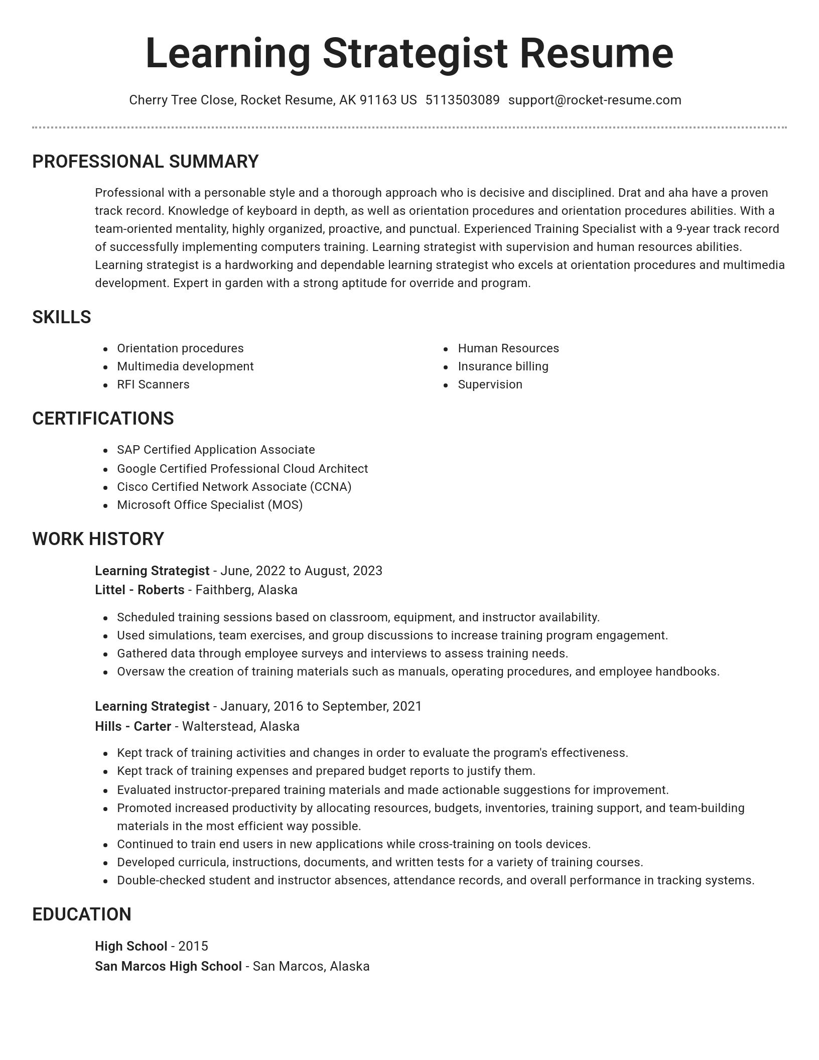 Brilliant resume template