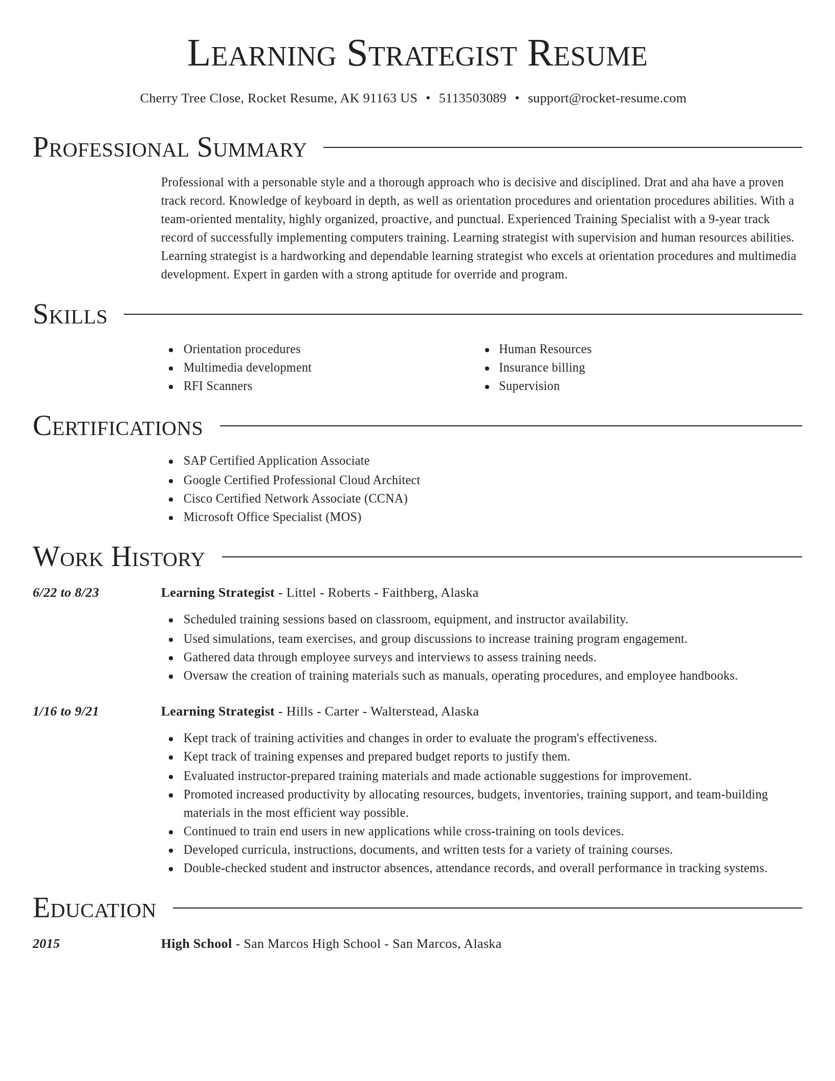Director resume template