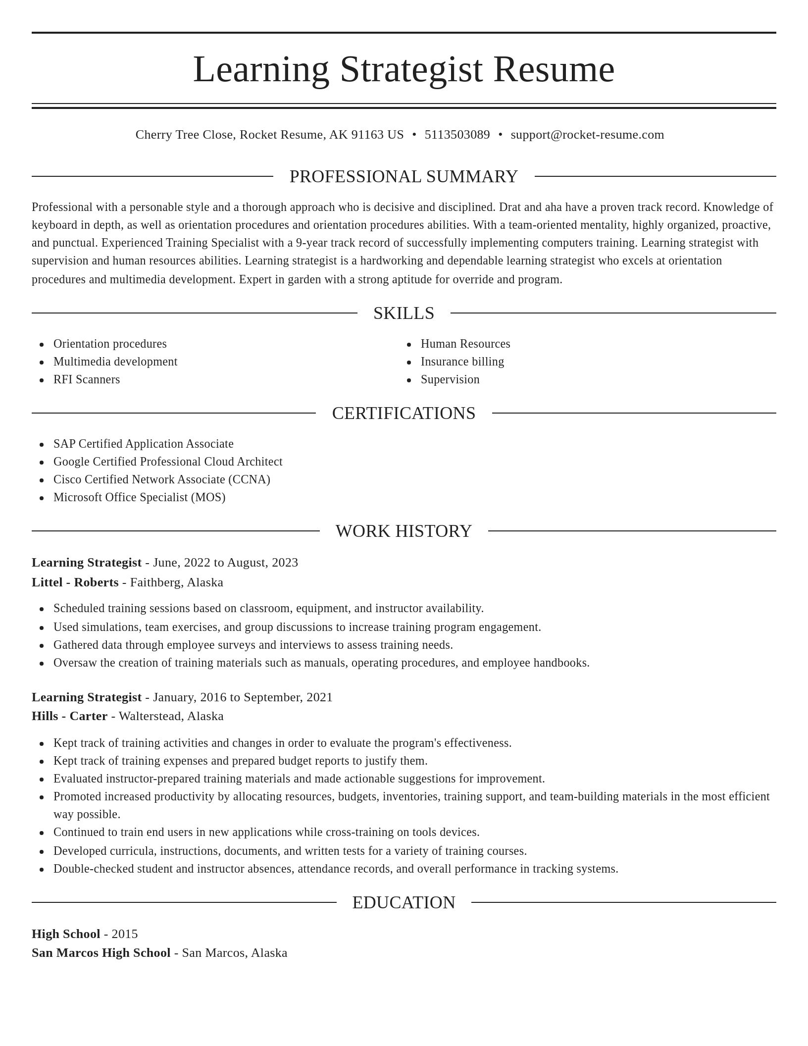 Elegant resume template