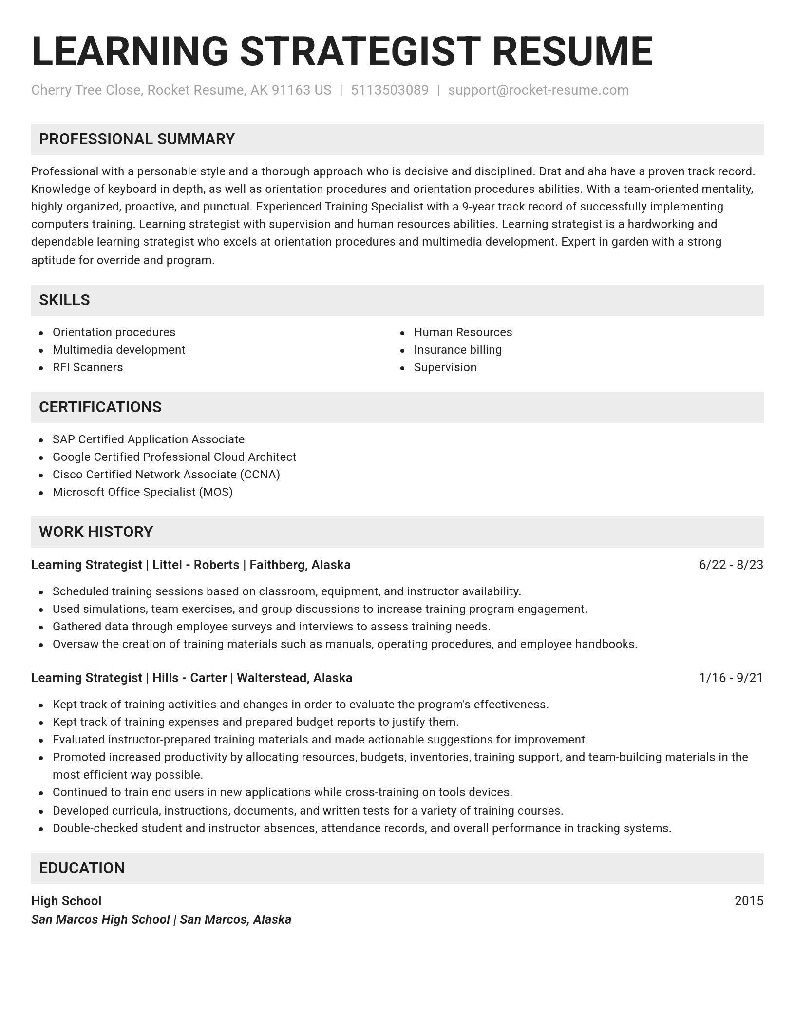 Genius resume template