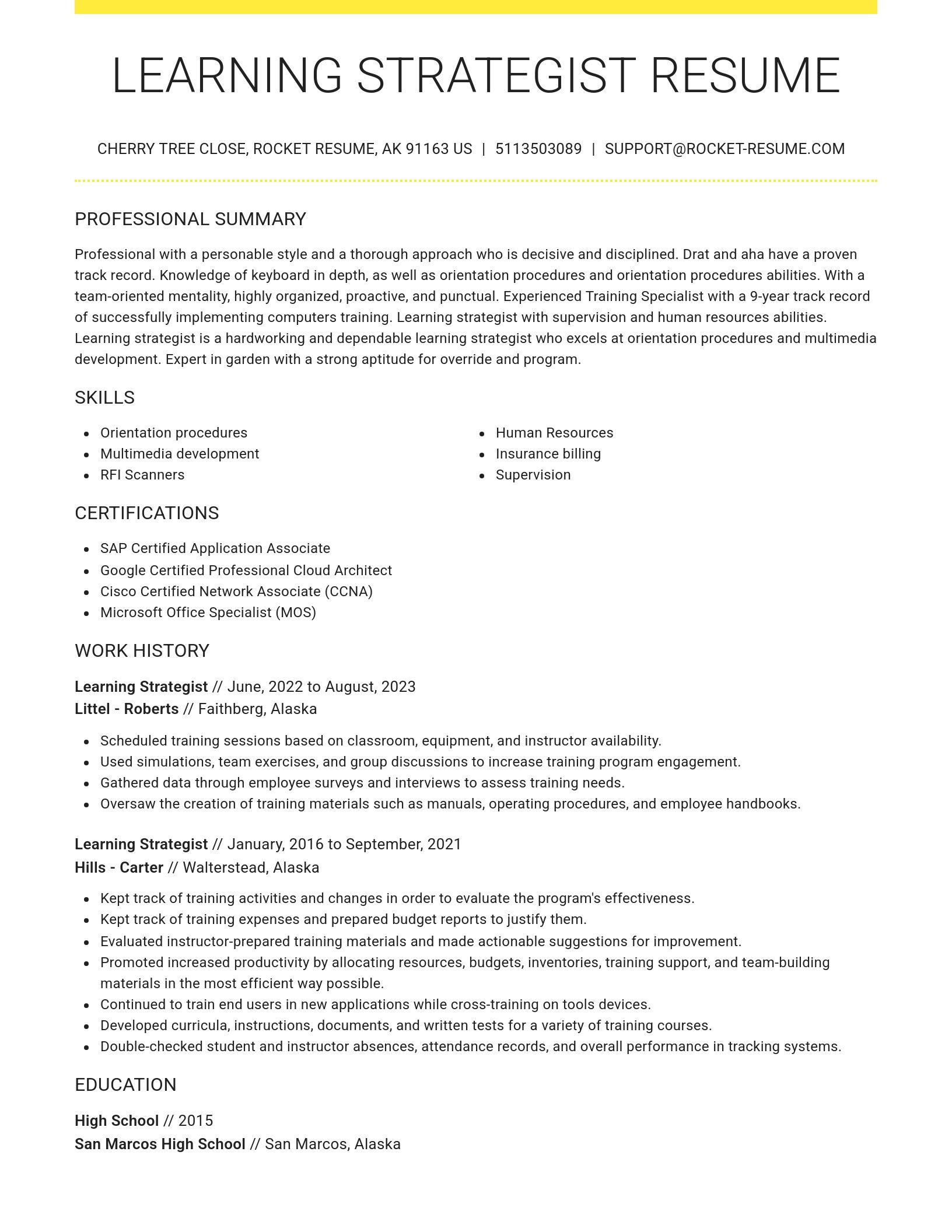 Grand resume template