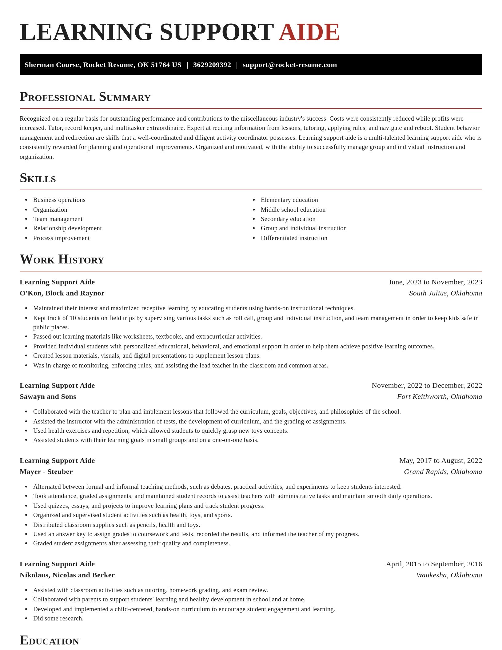Exquisite resume template
