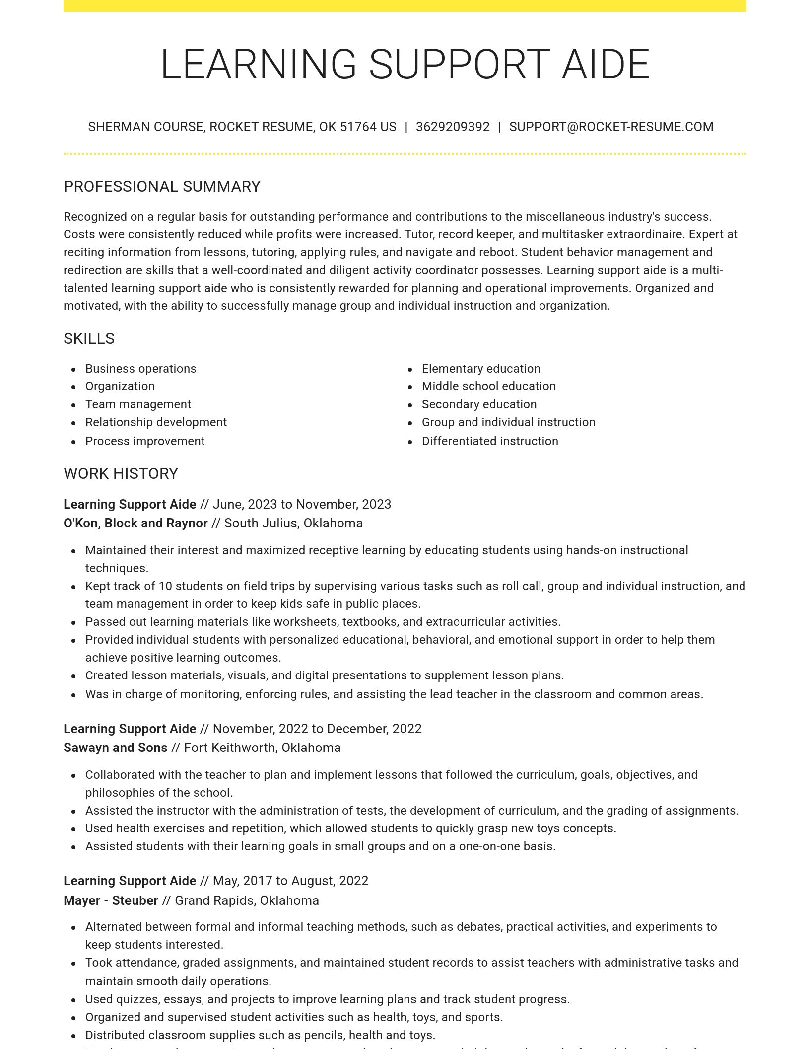 Grand resume template