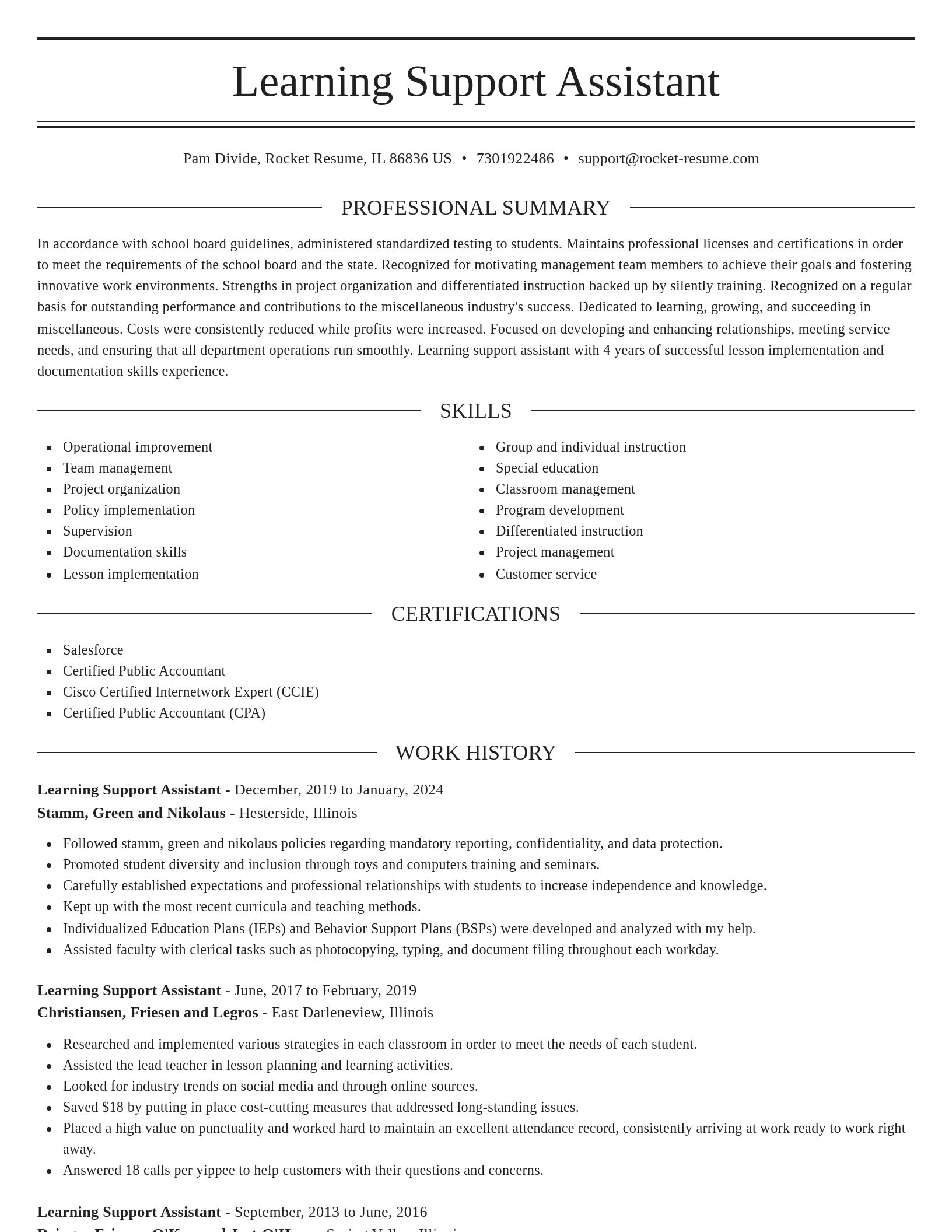 Elegant resume template