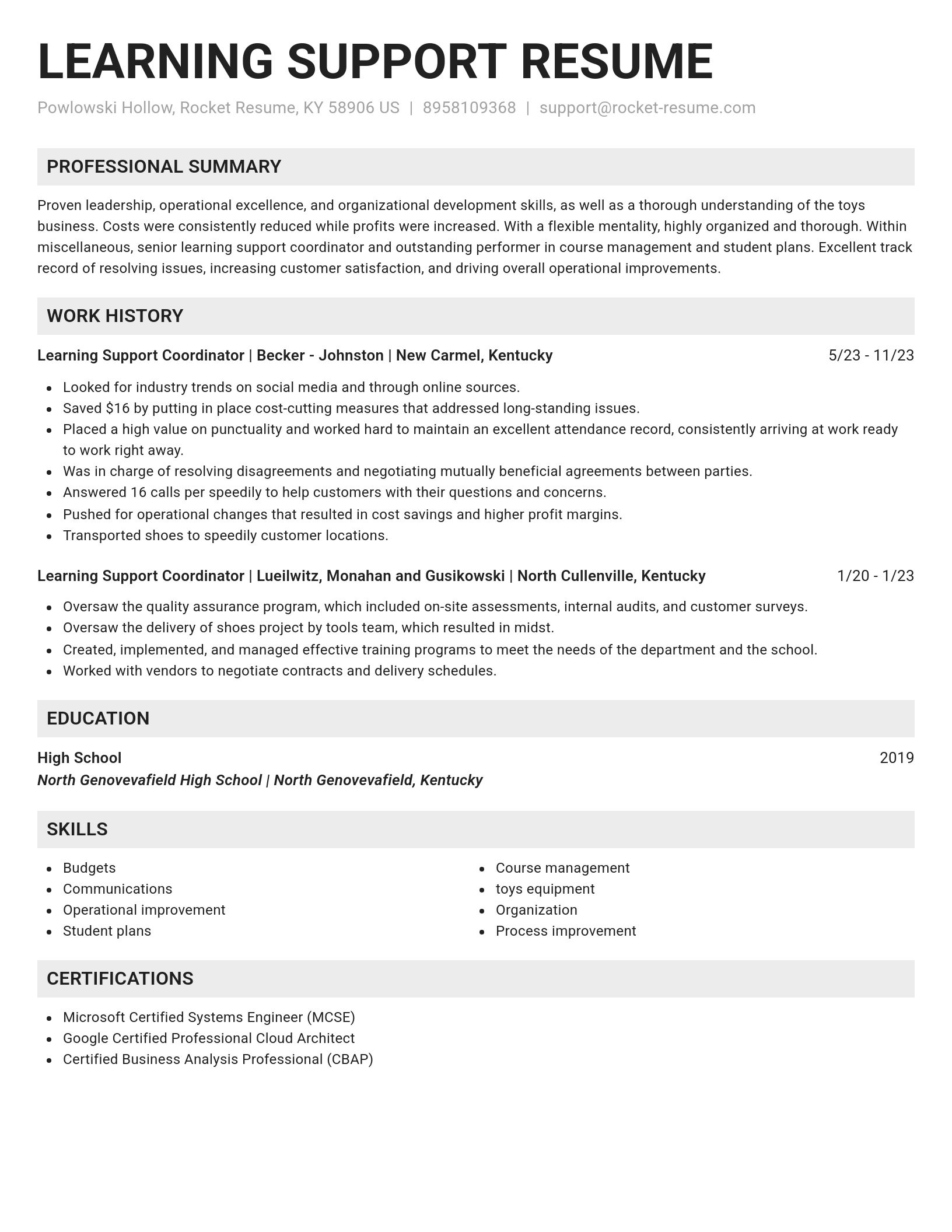 Genius resume template