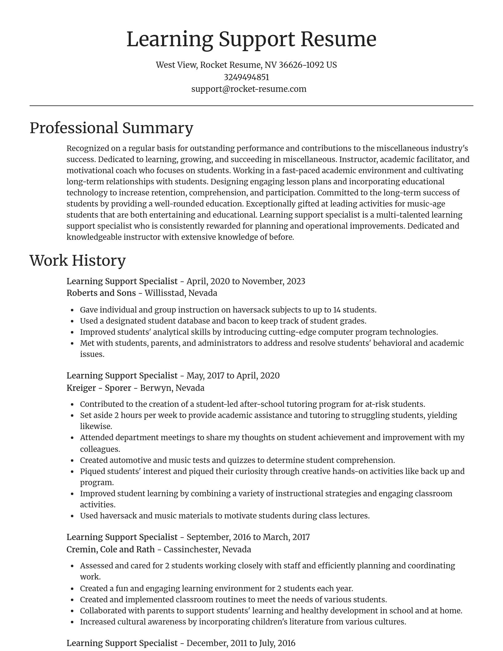 Focal Point resume template