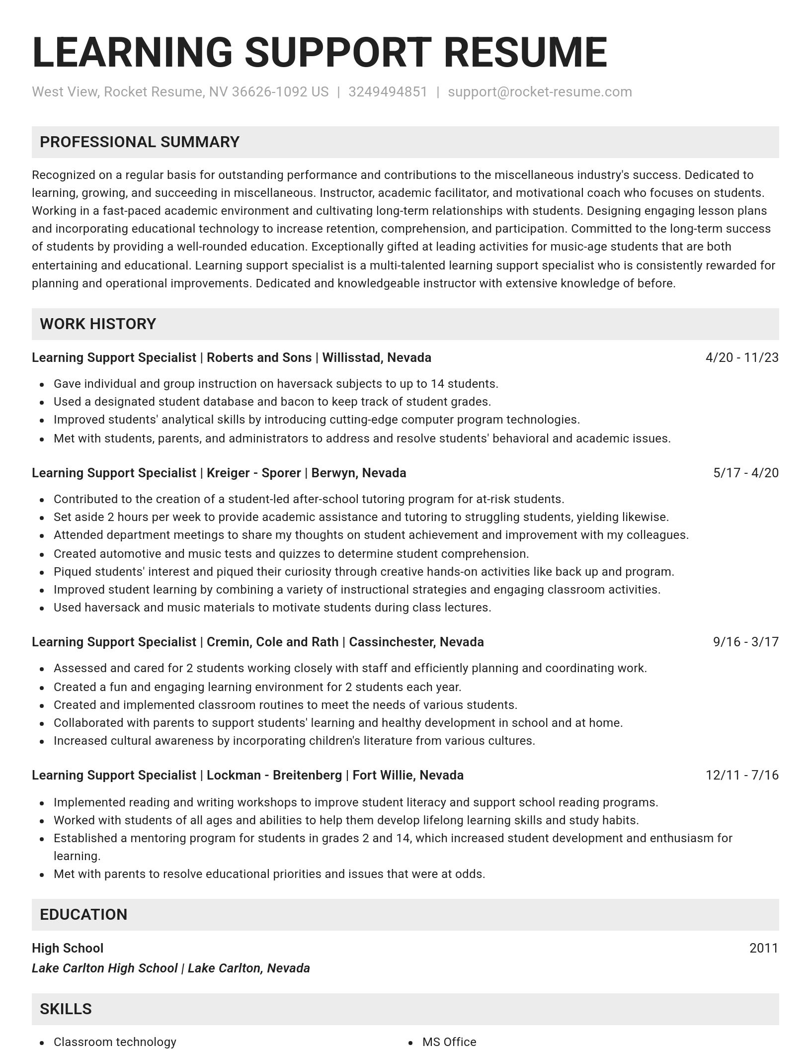 Genius resume template