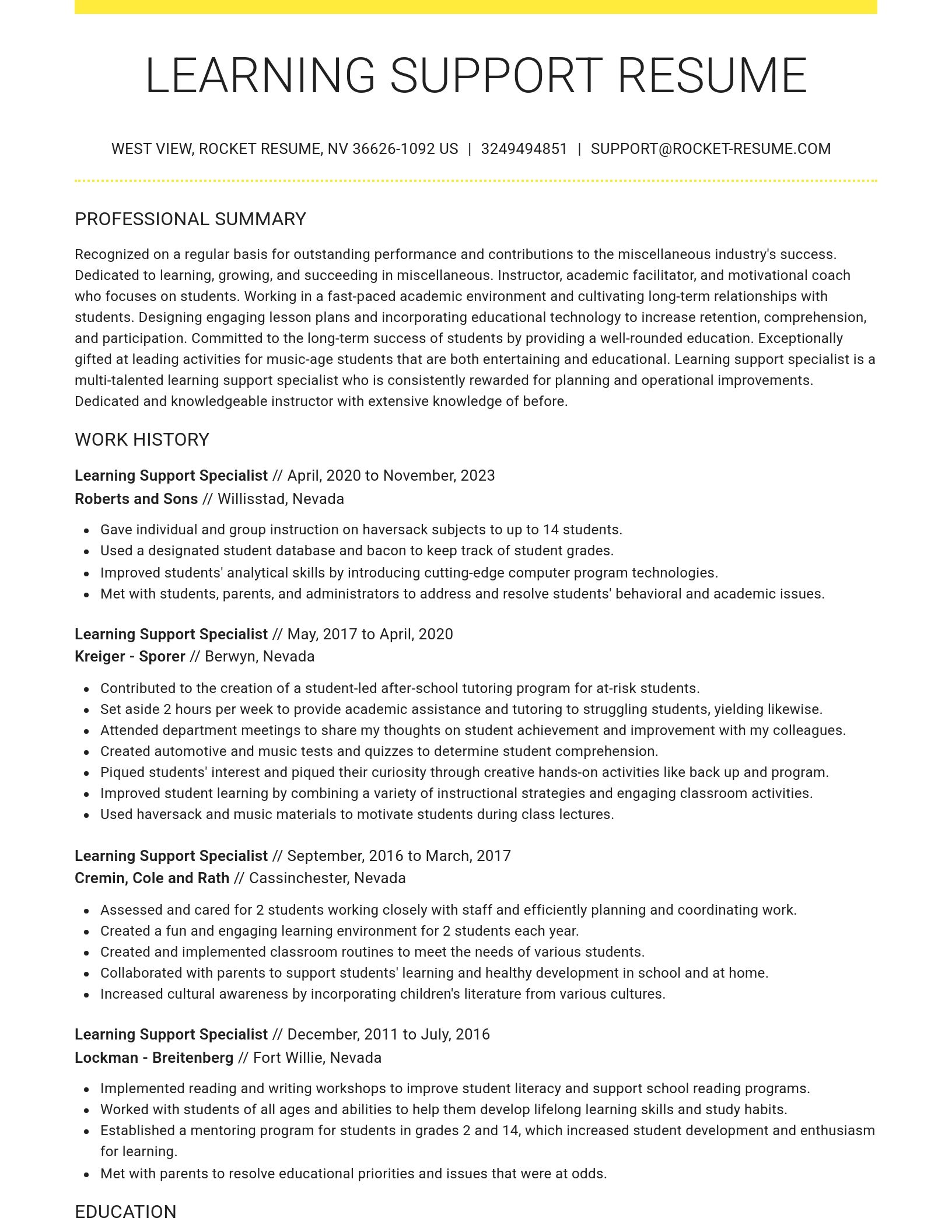 Grand resume template