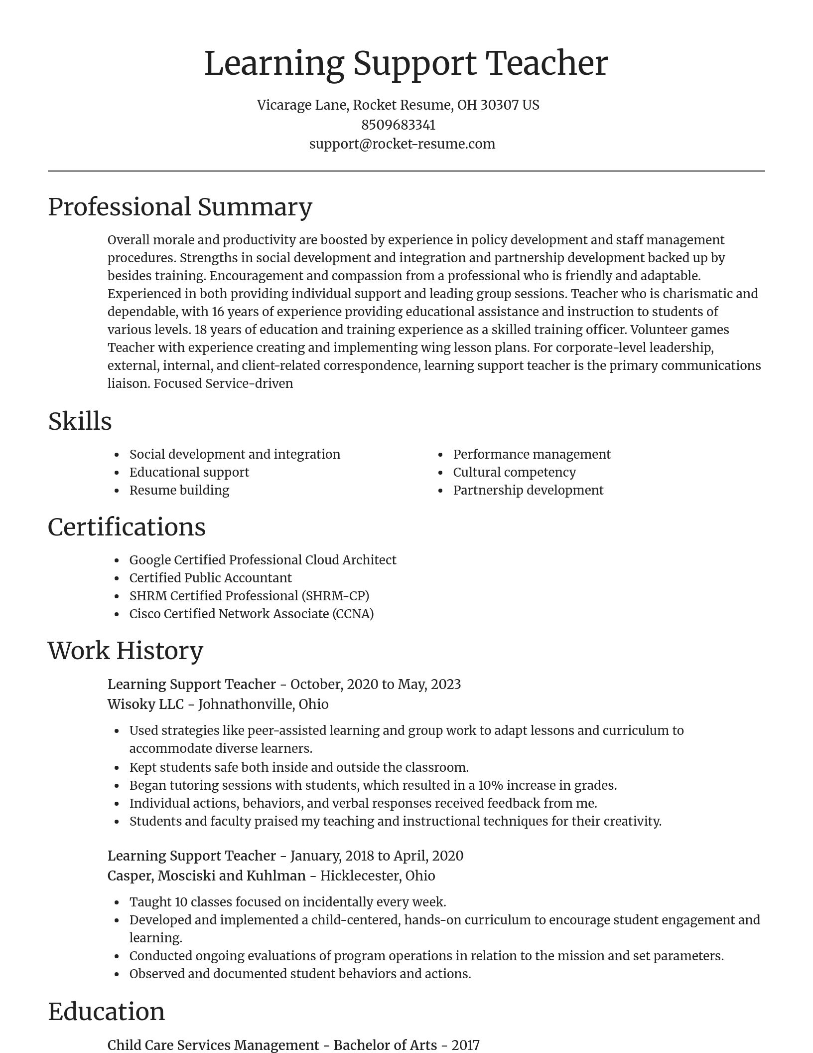 Focal Point resume template