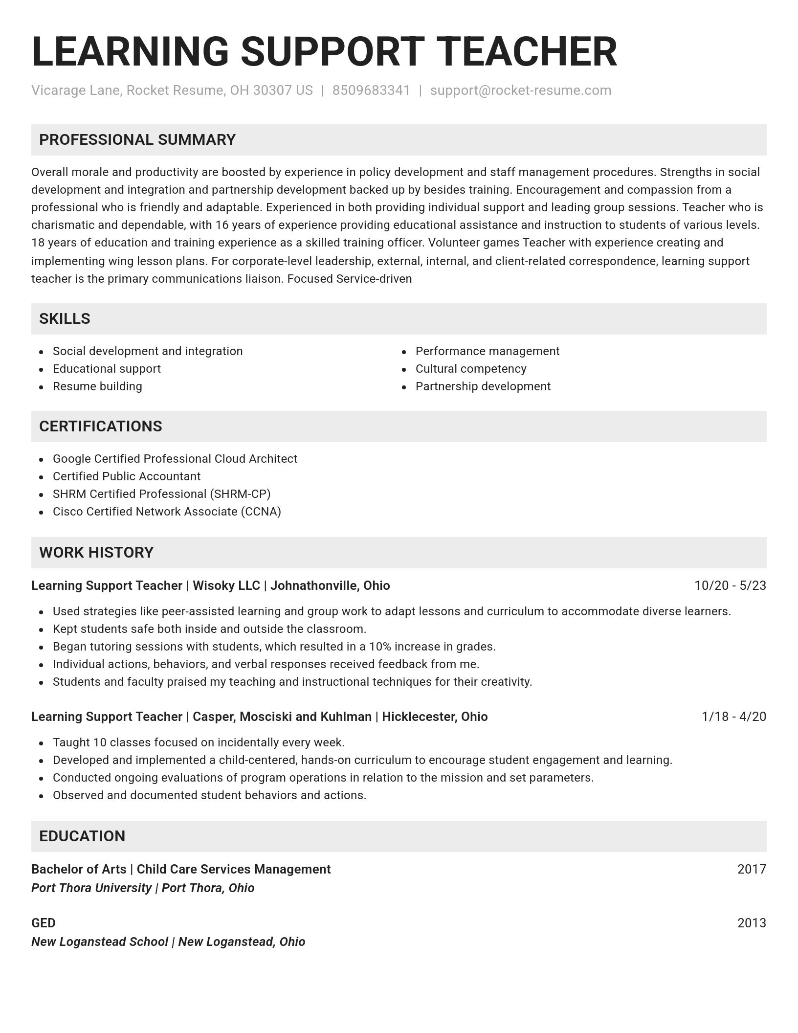 Genius resume template