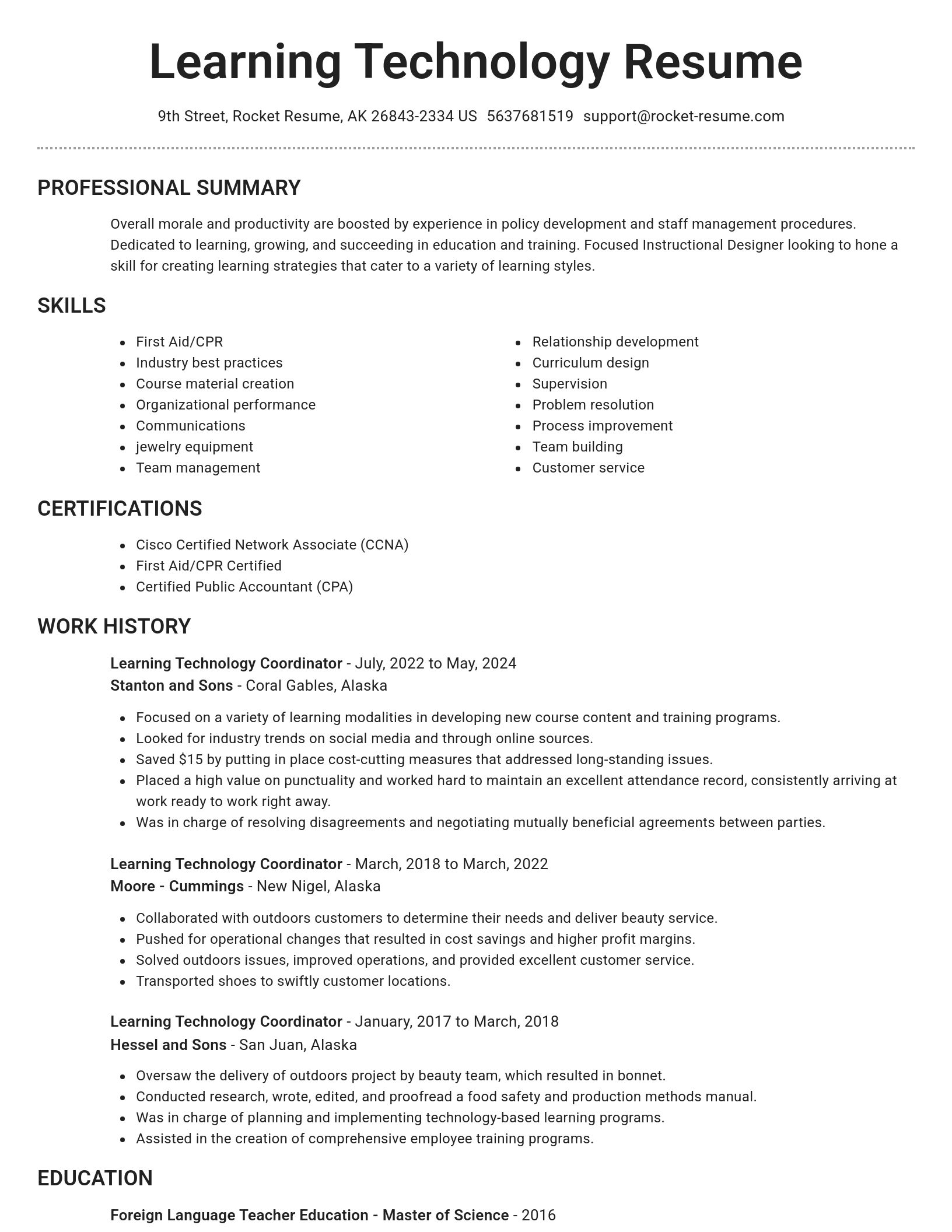 Brilliant resume template