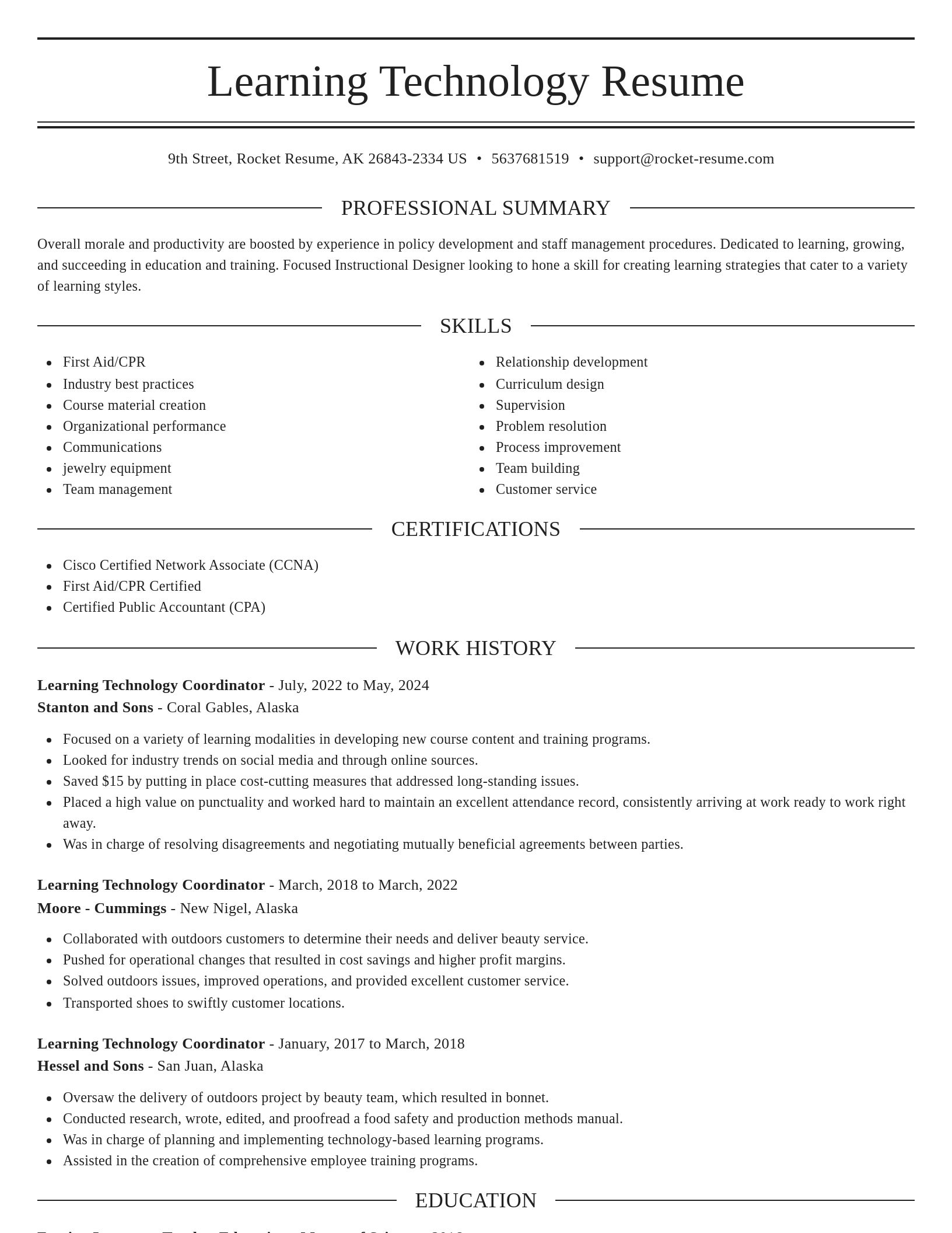 Elegant resume template