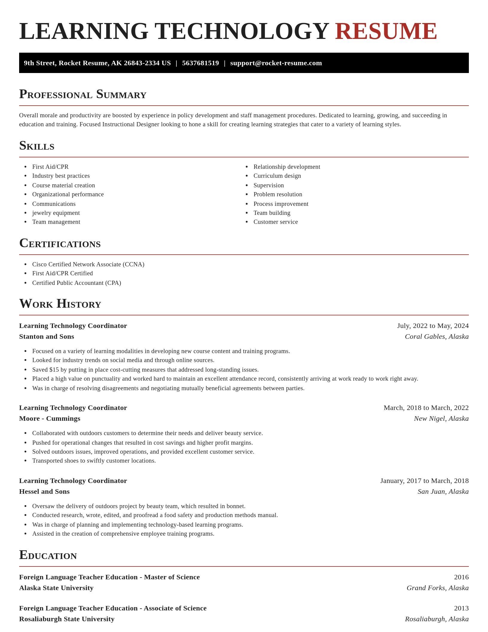 Exquisite resume template