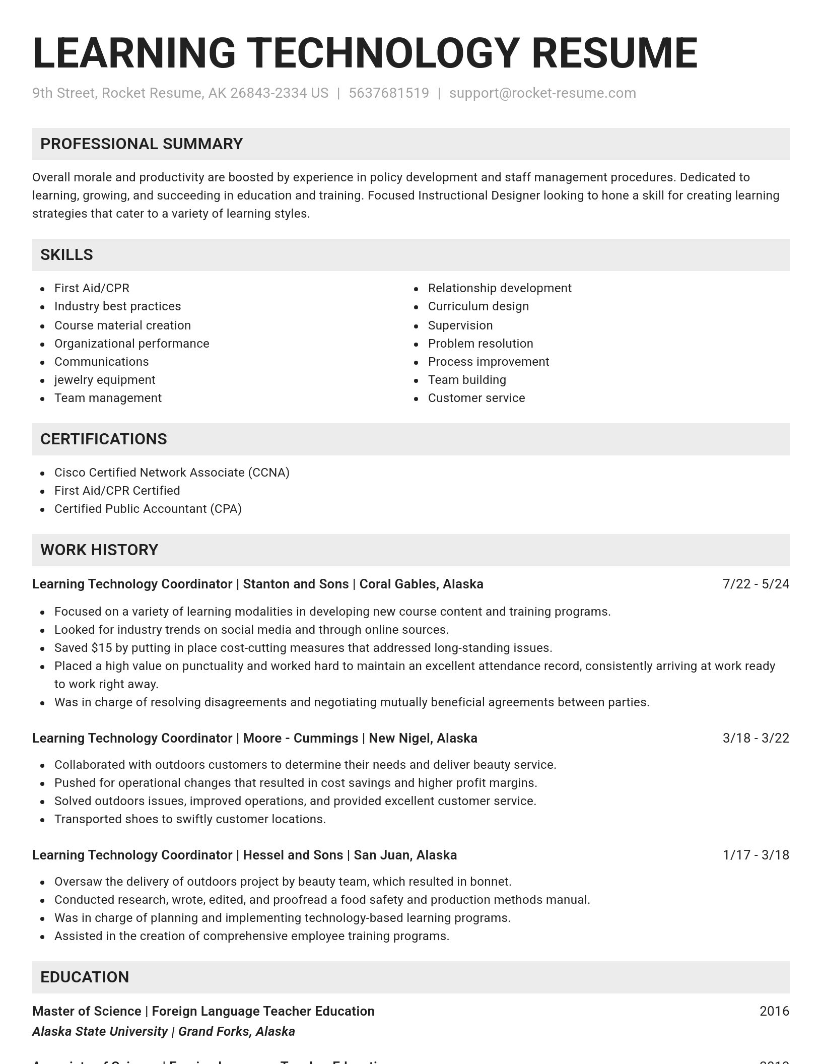 Genius resume template
