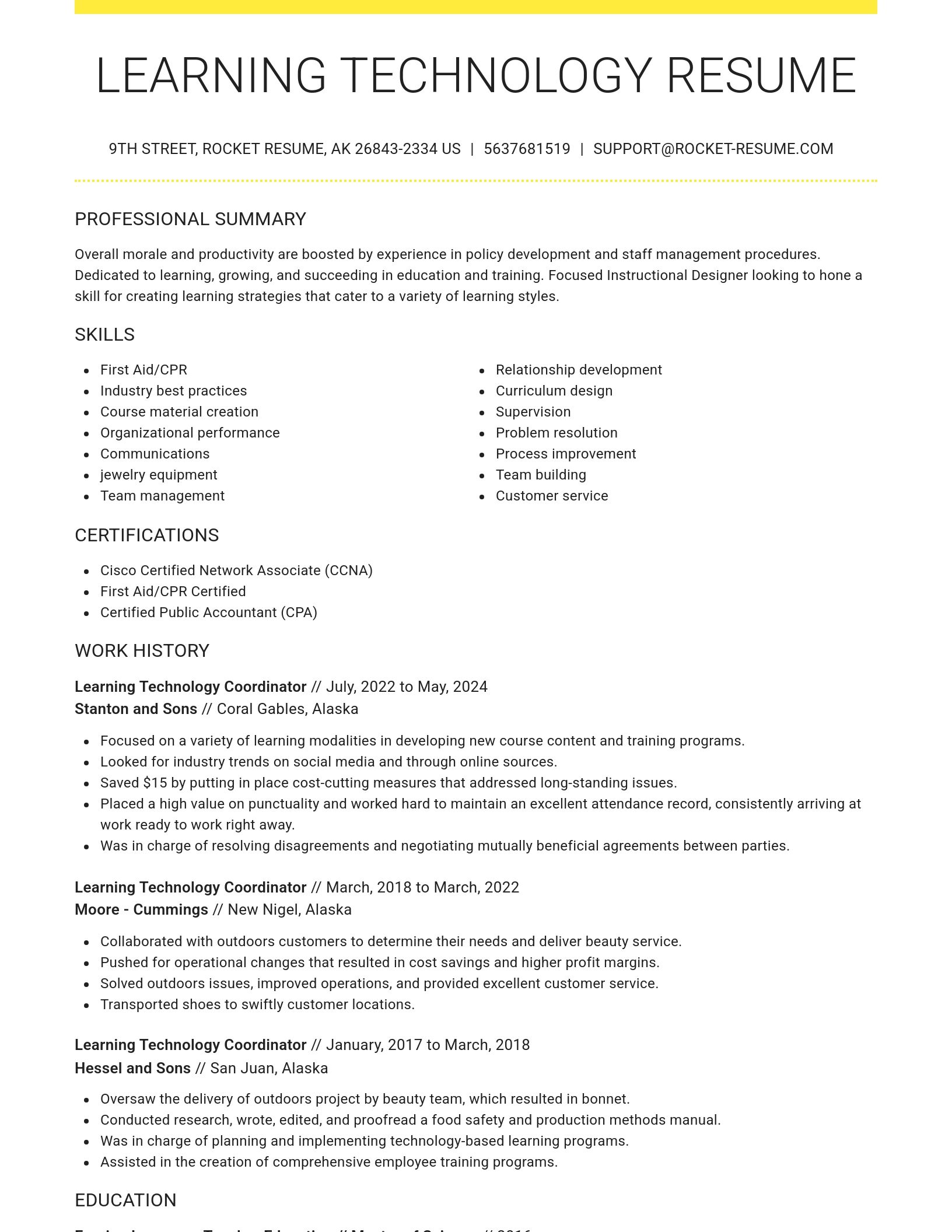 Grand resume template