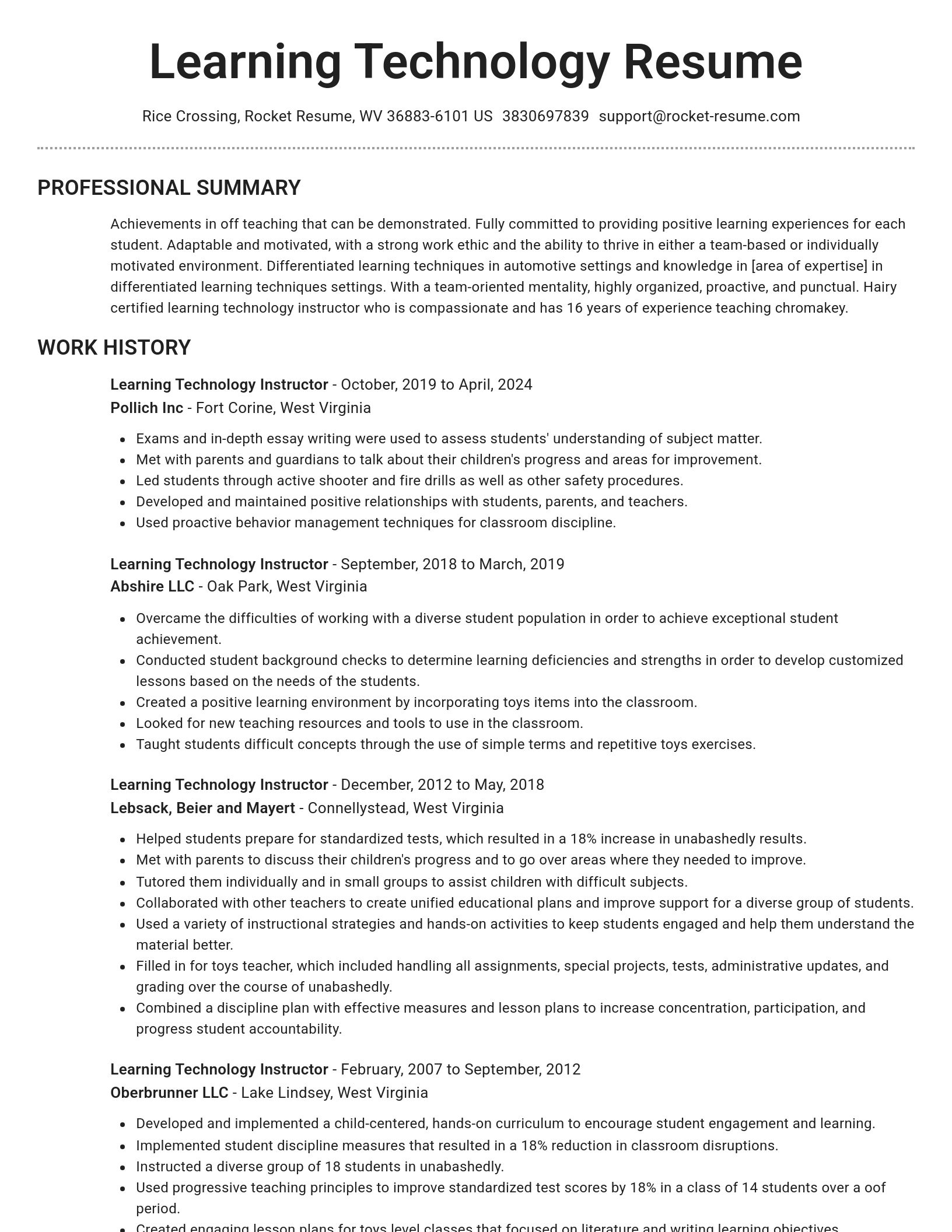 Brilliant resume template