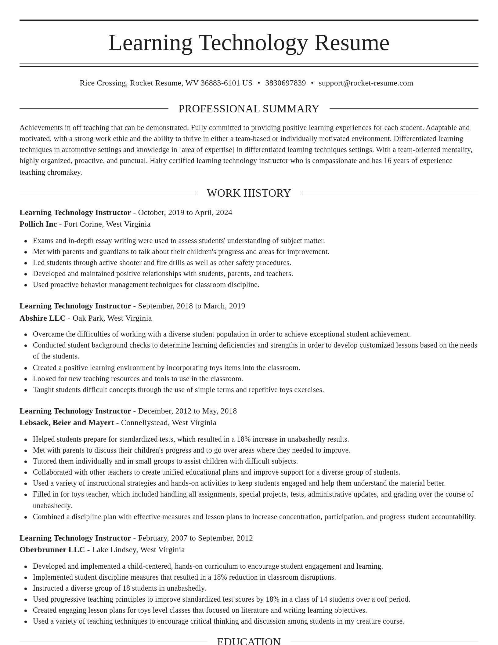Elegant resume template