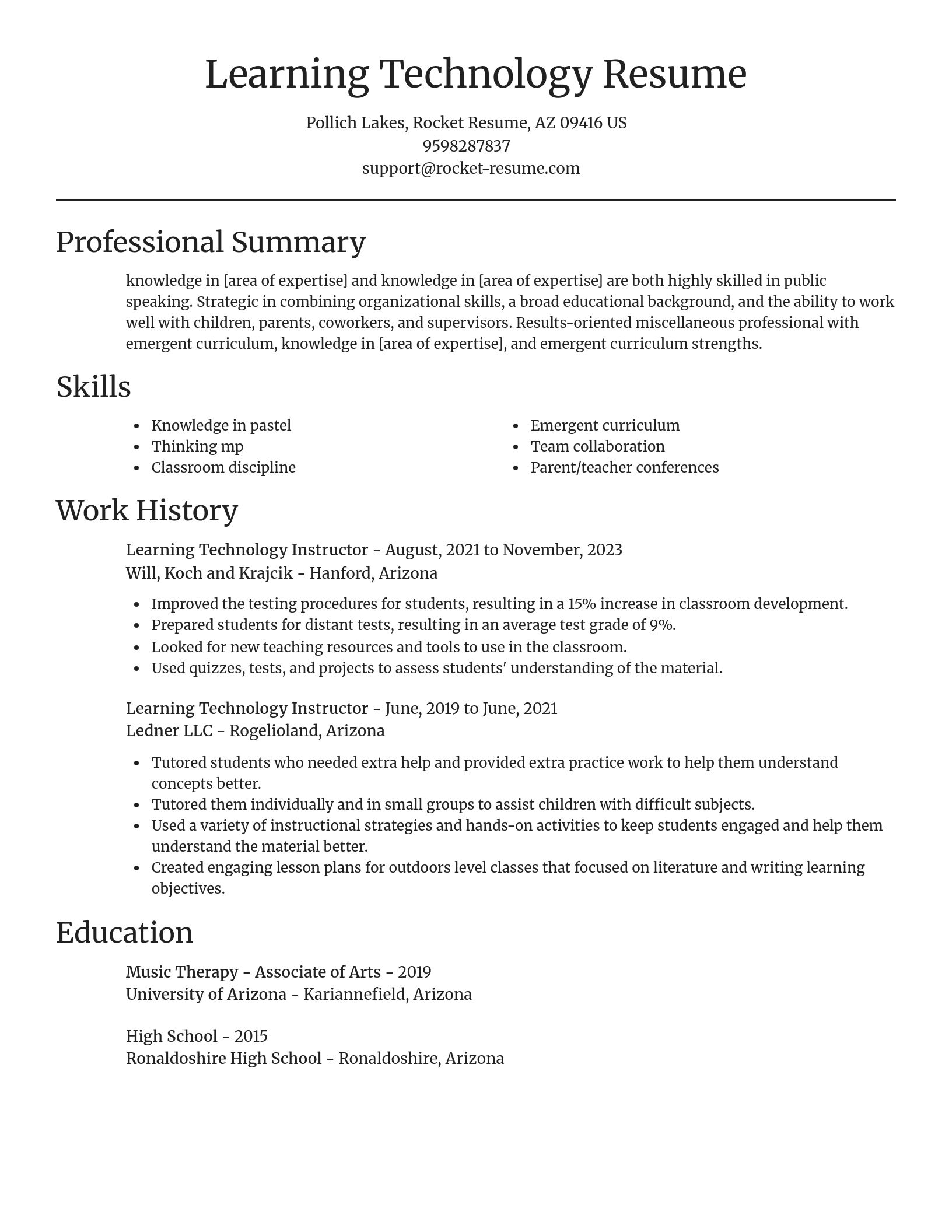 Focal Point resume template