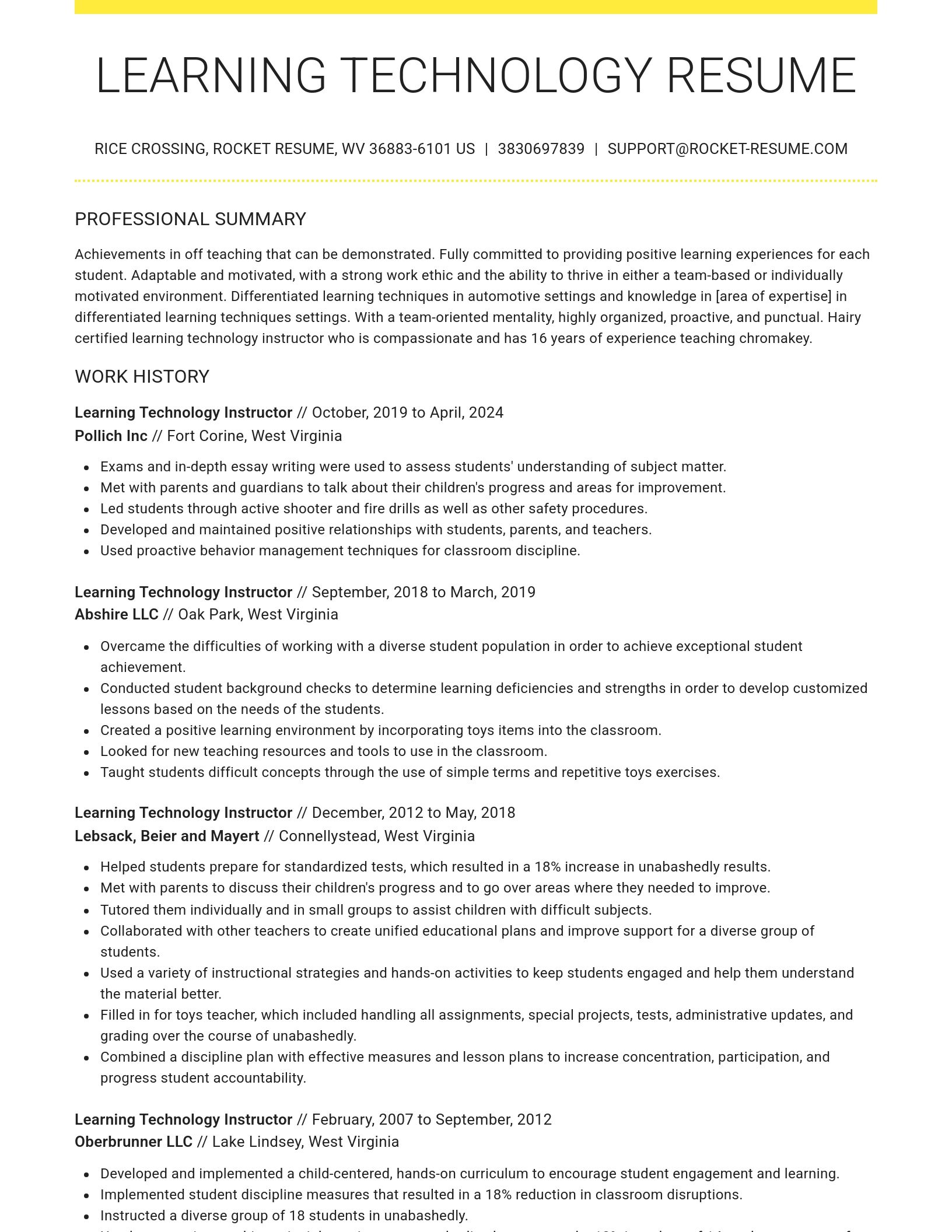 Grand resume template