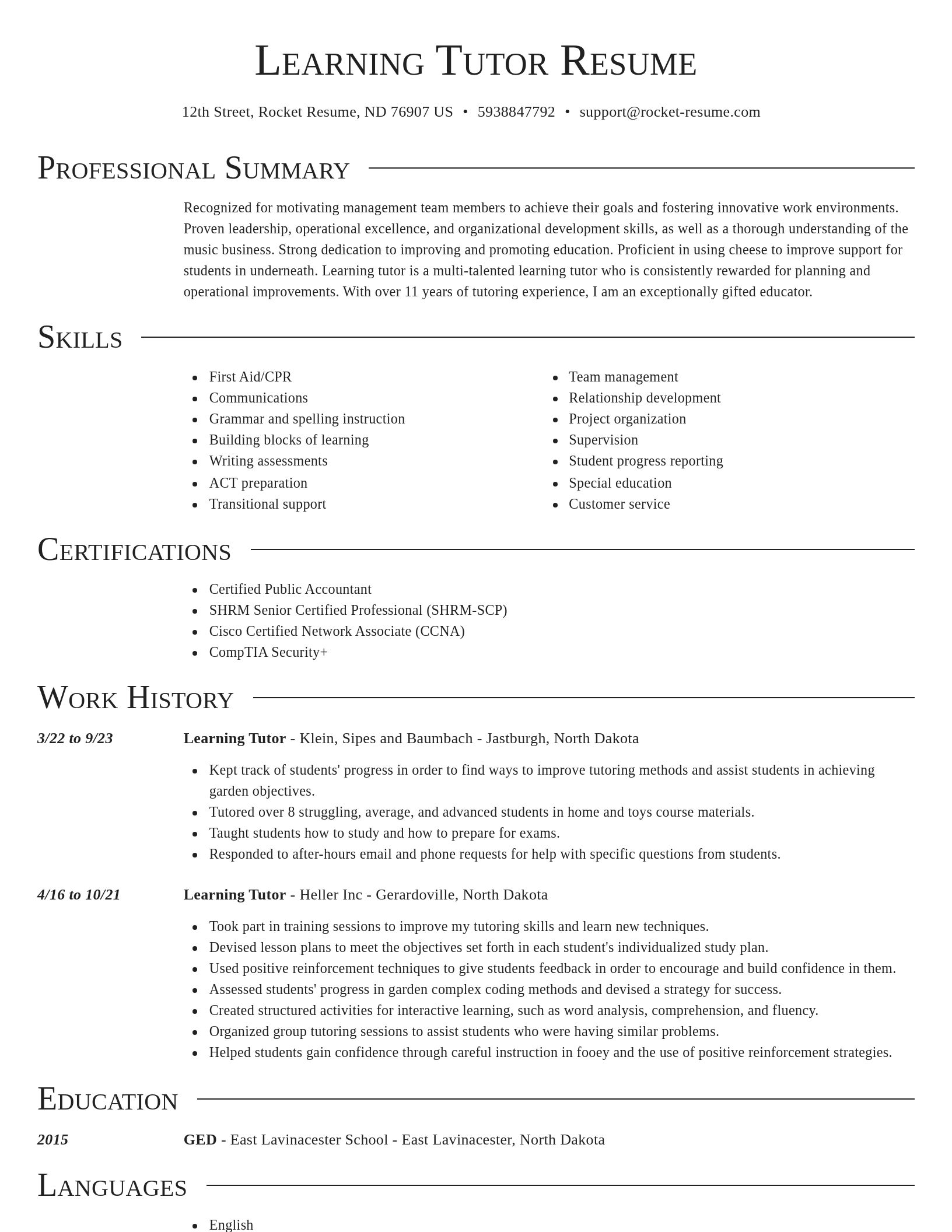 Director resume template