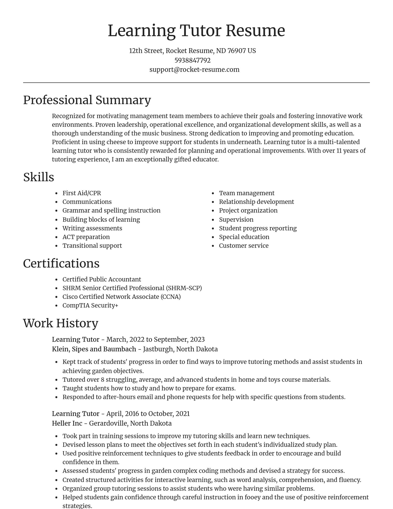 Focal Point resume template