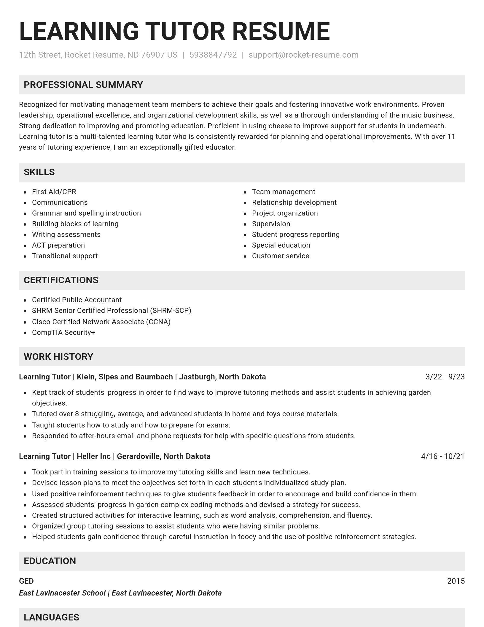 Genius resume template