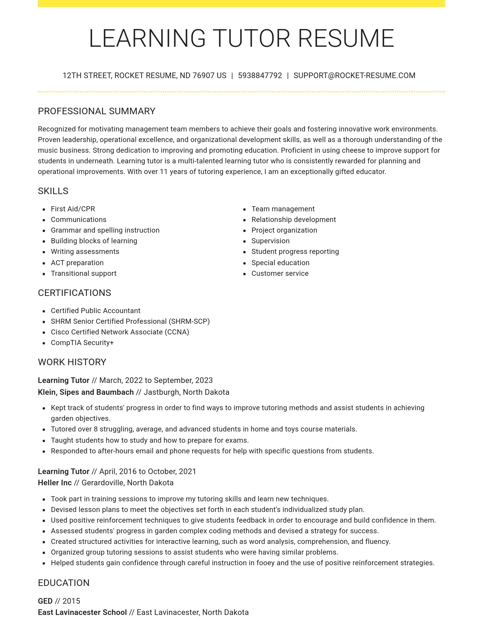 Grand resume template