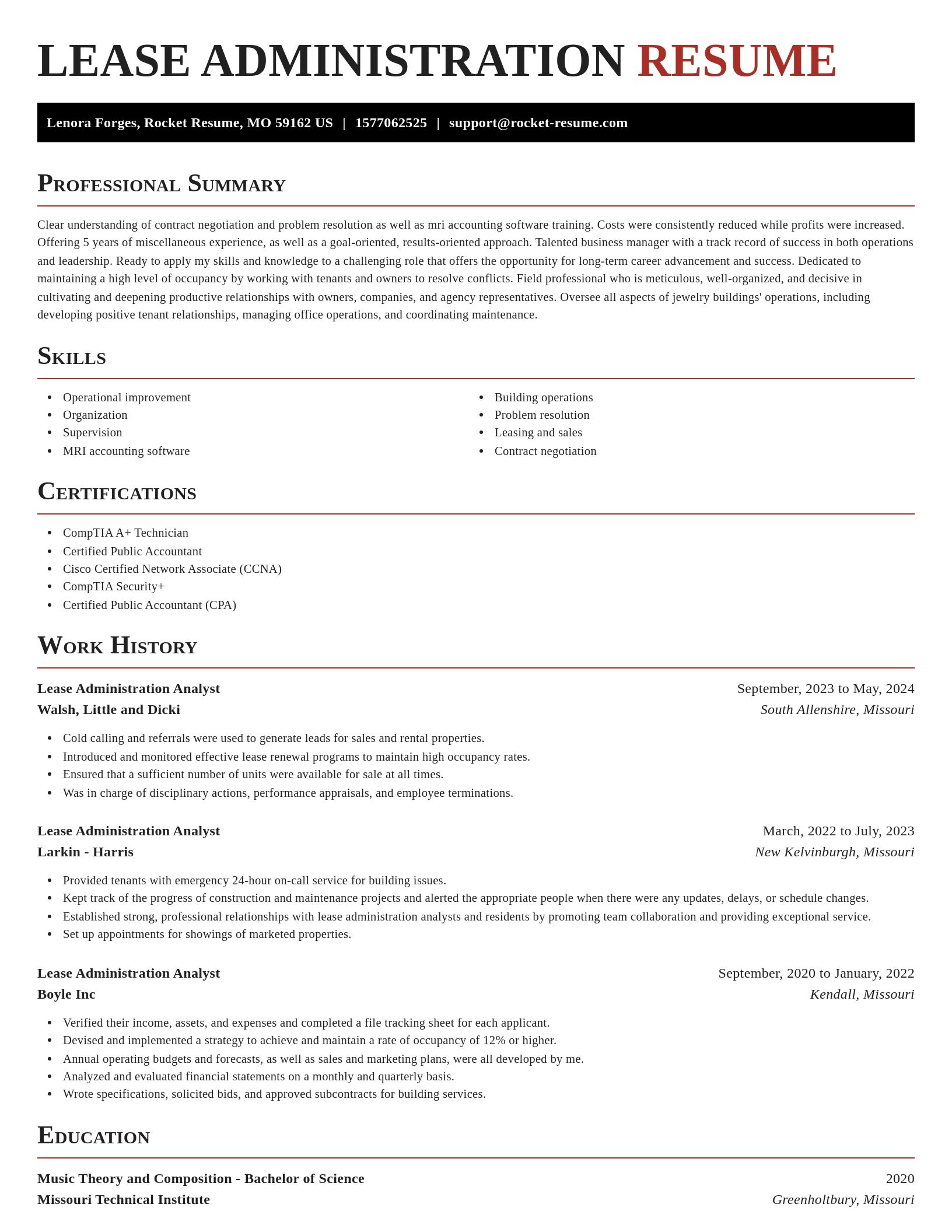 Exquisite resume template