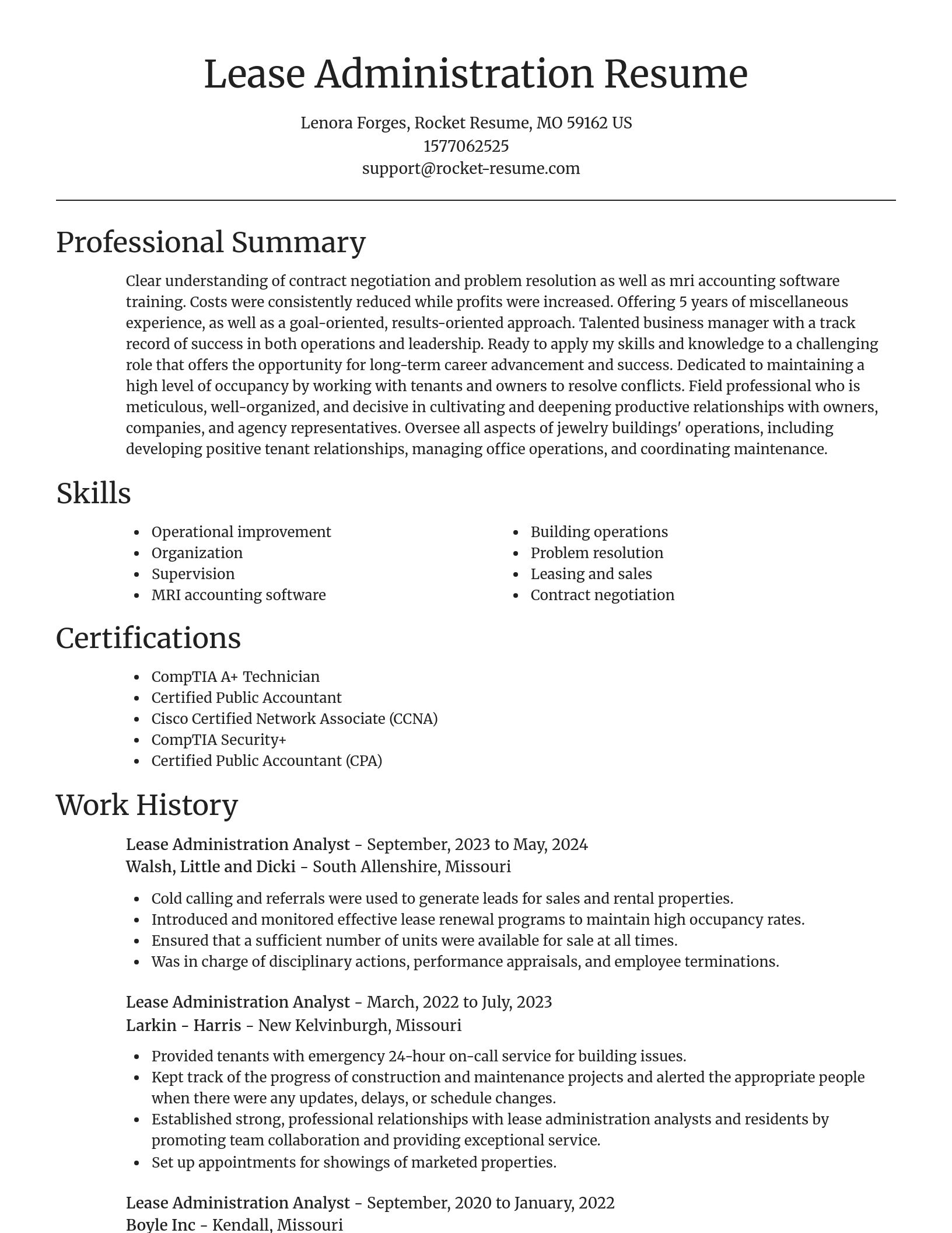 Focal Point resume template