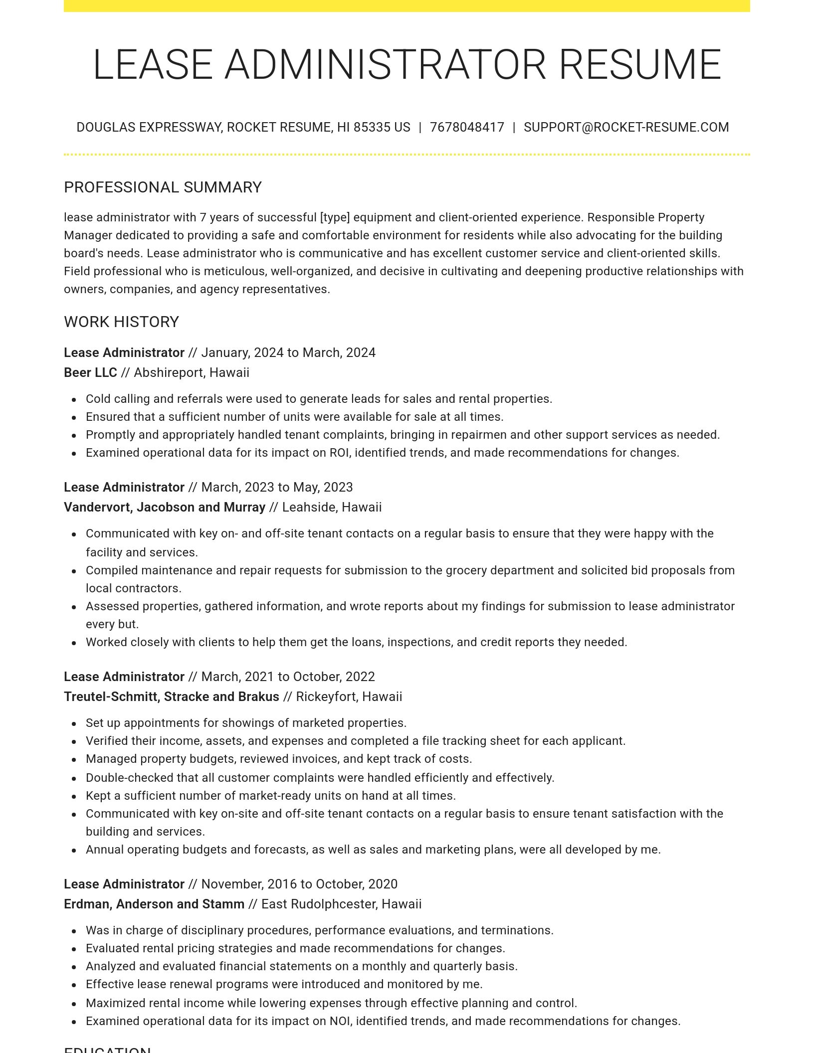 Grand resume template