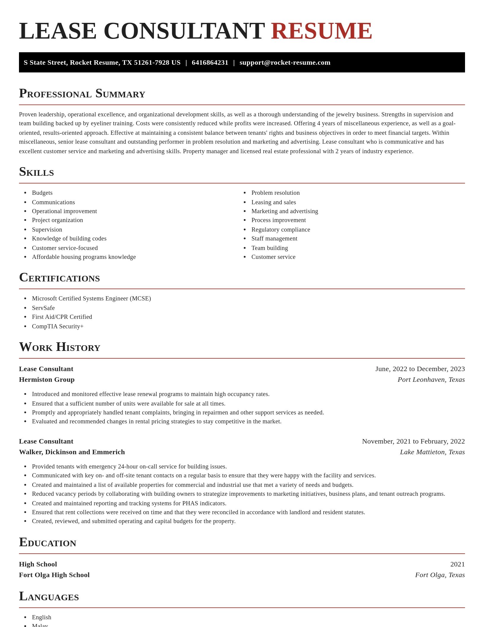 Exquisite resume template