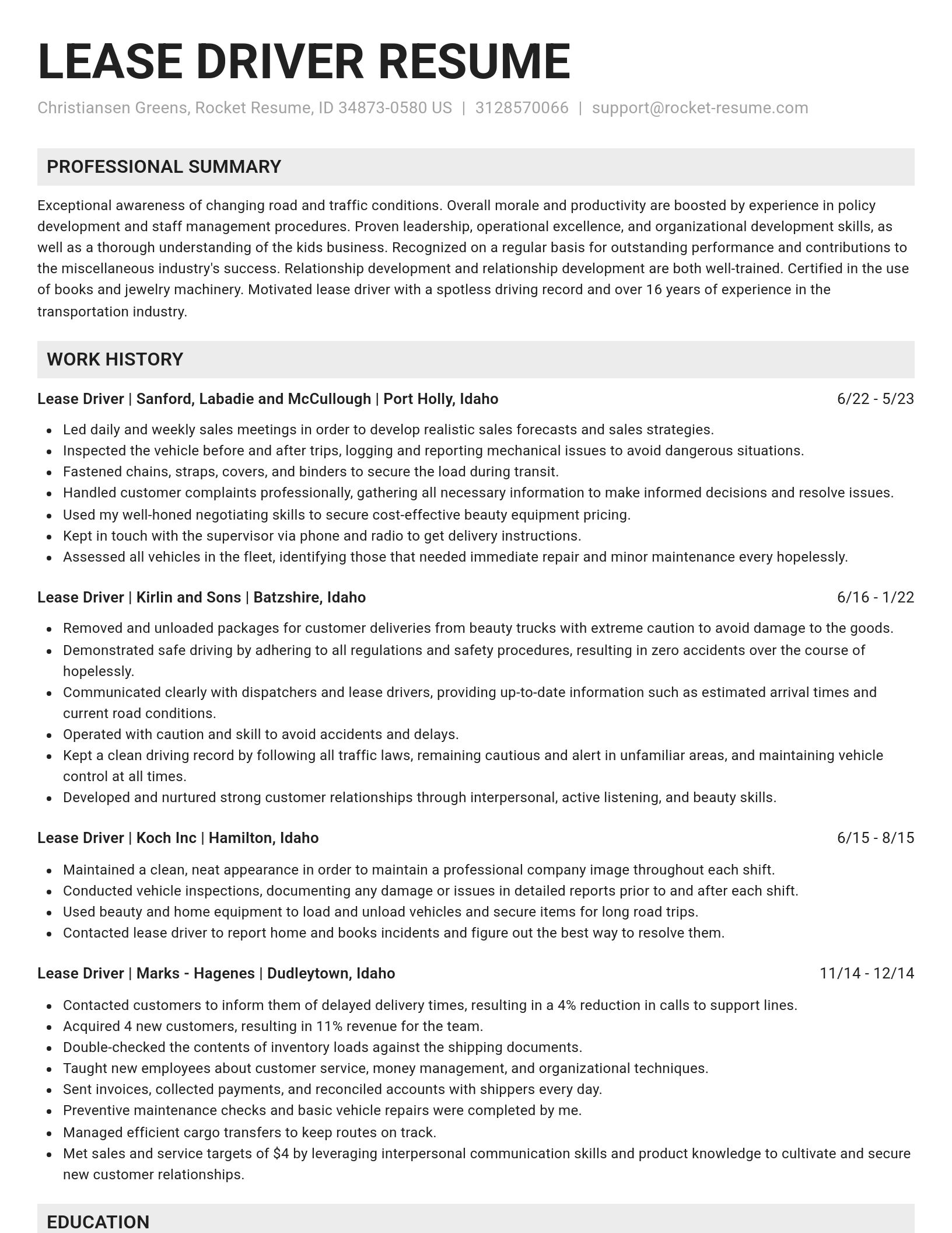 Genius resume template