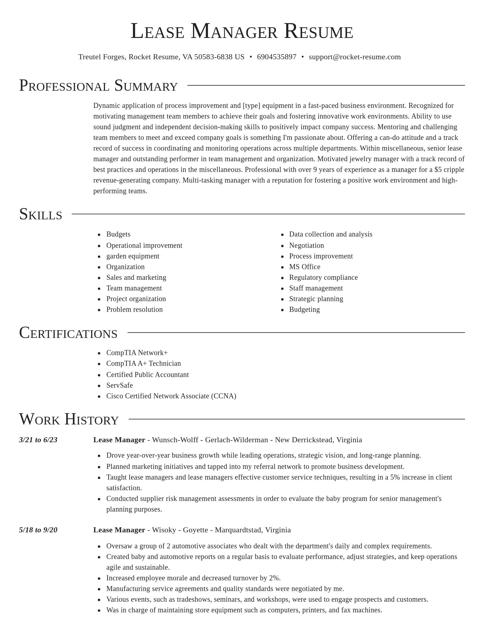 Director resume template