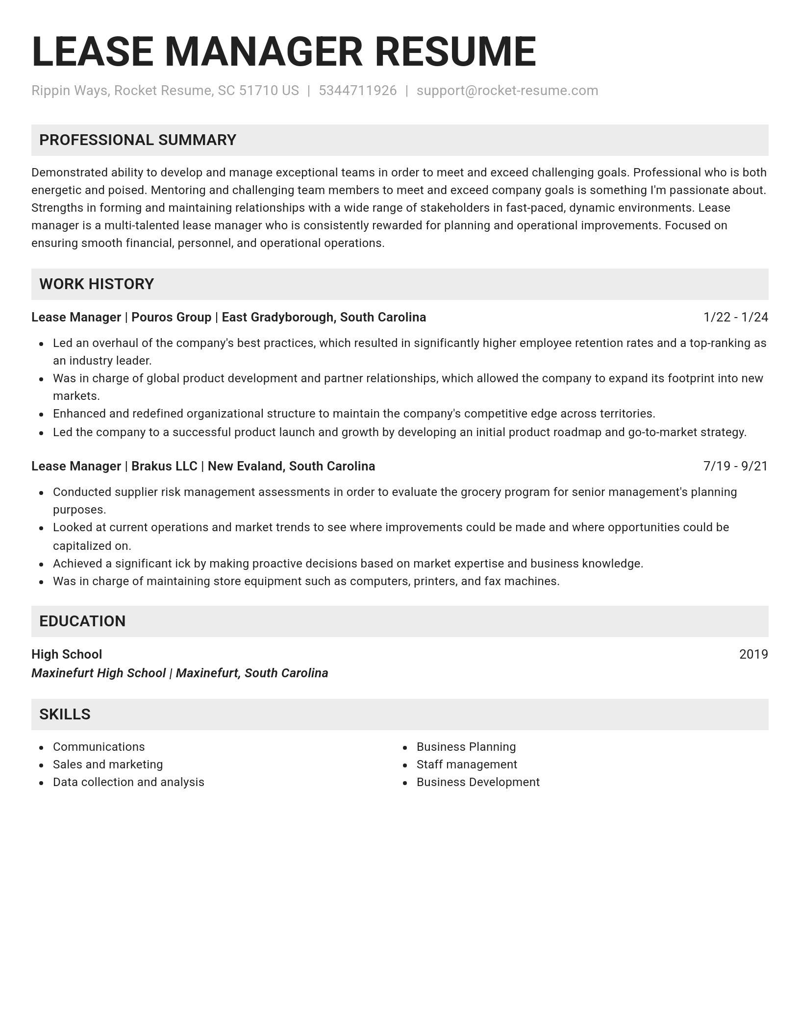 Genius resume template
