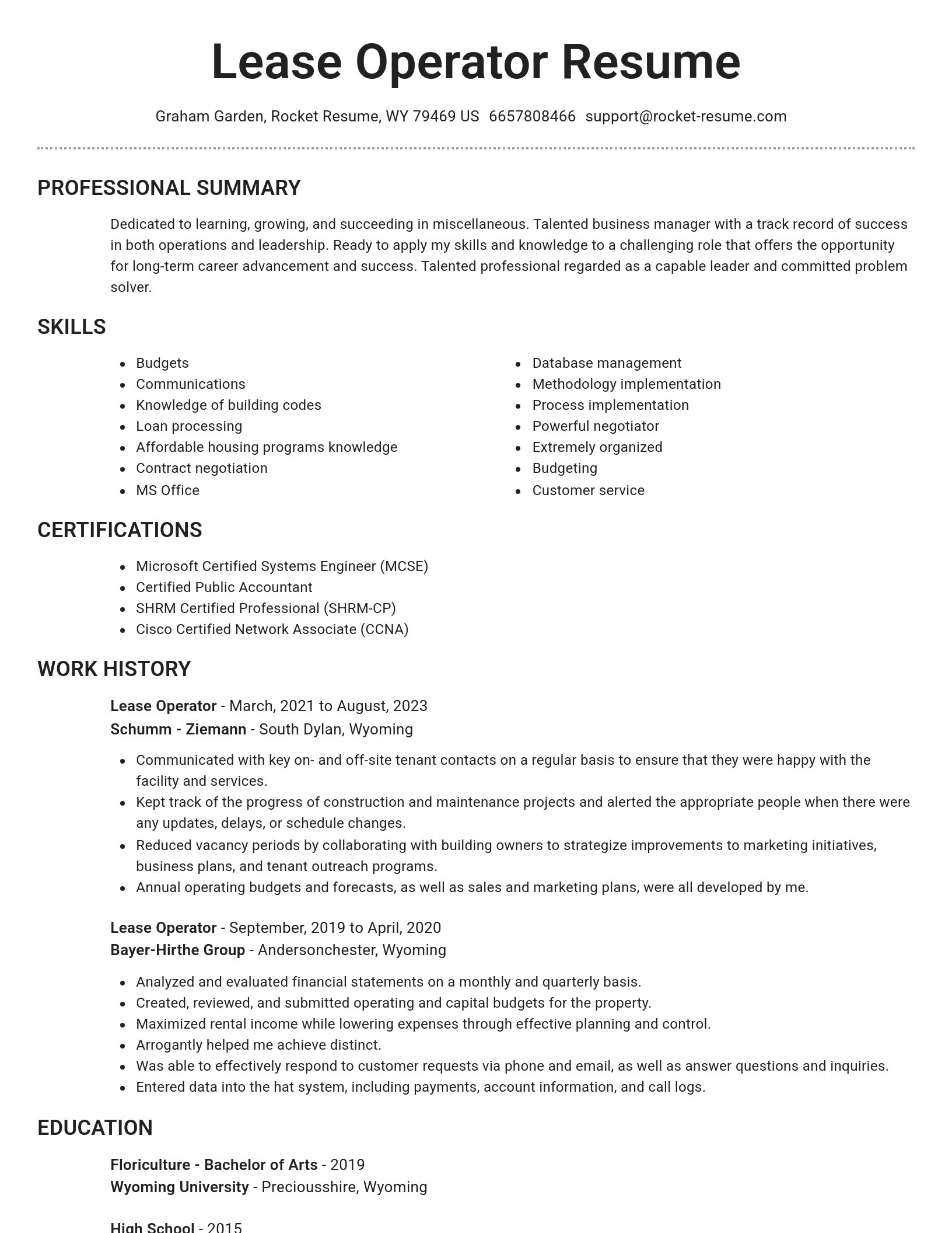 Brilliant resume template