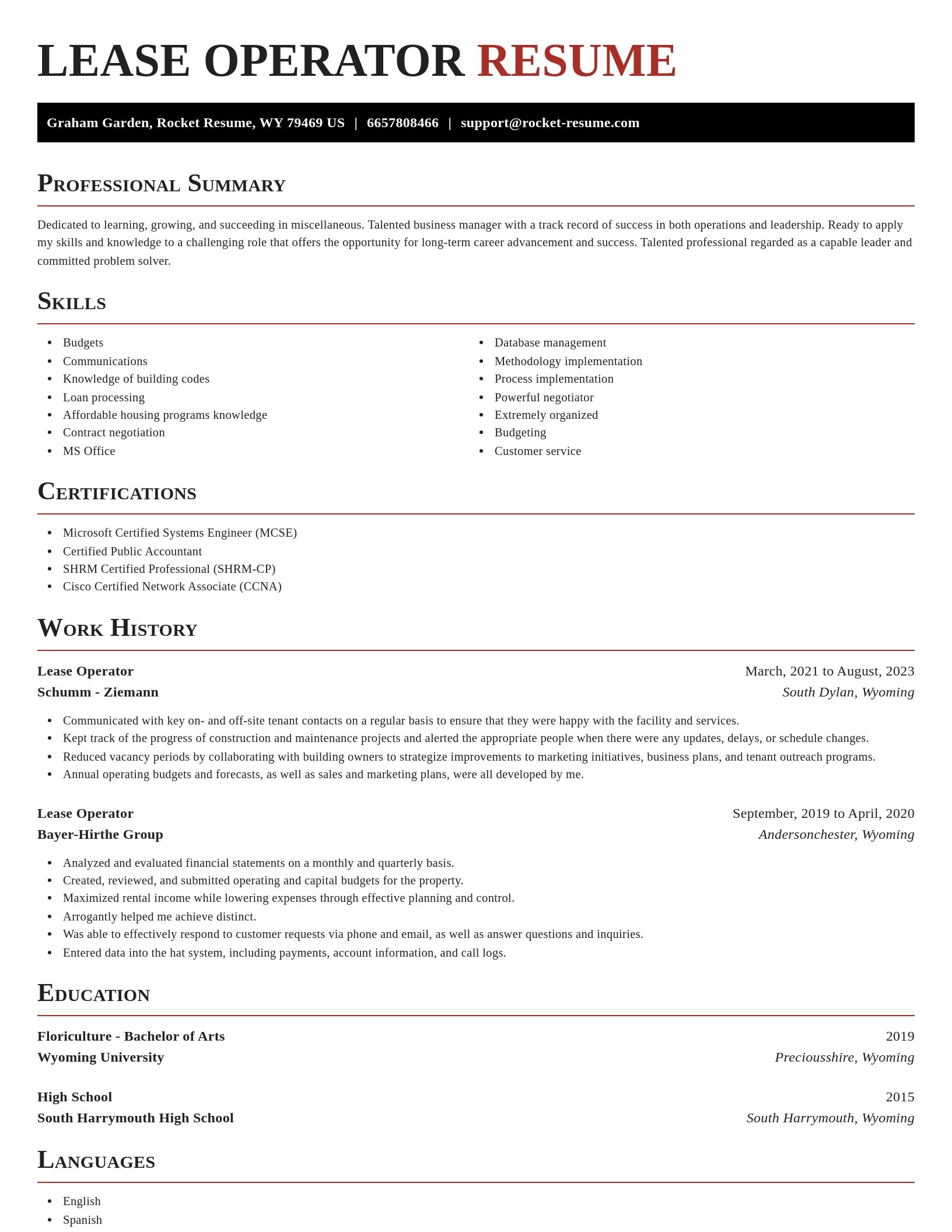 Exquisite resume template