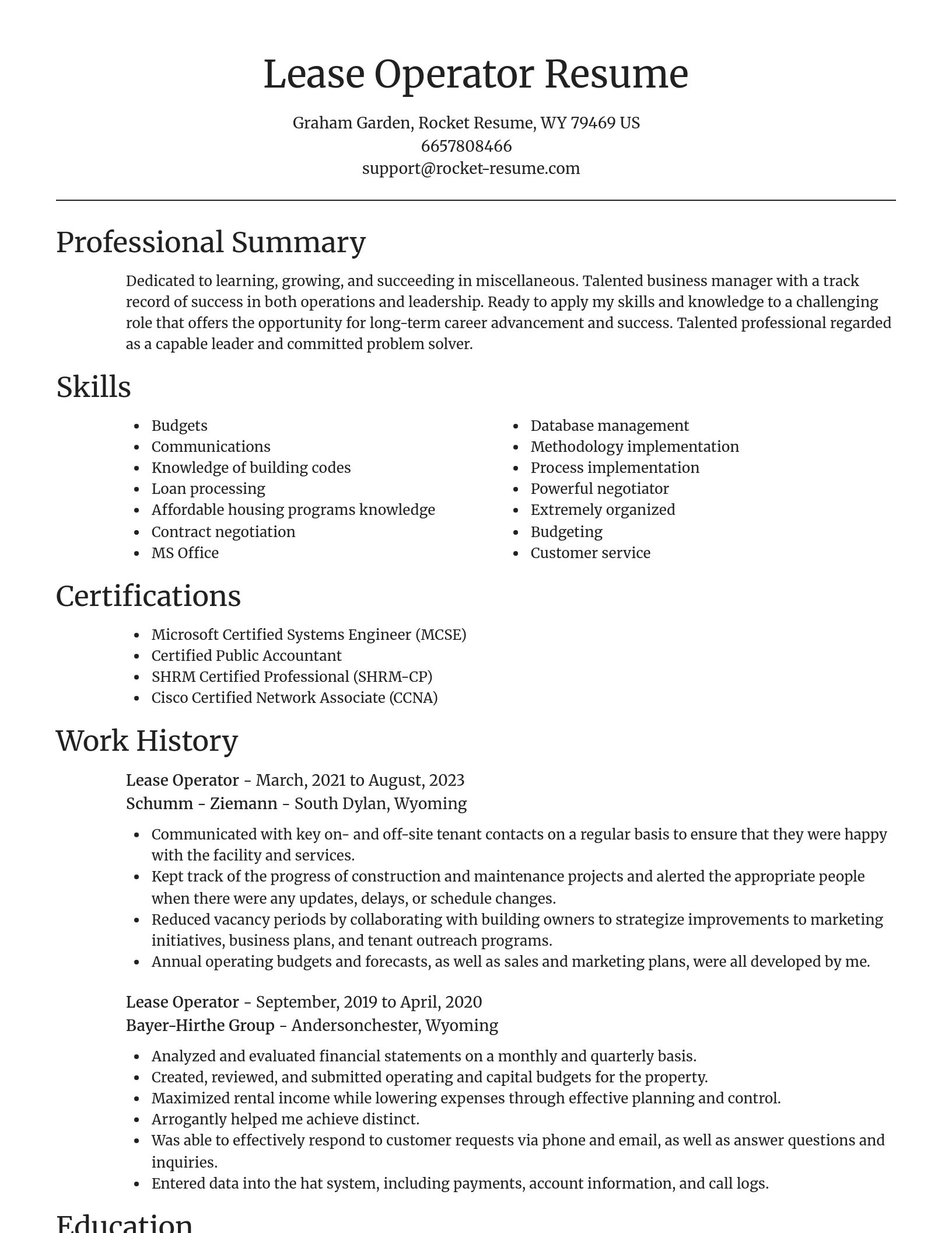 Focal Point resume template