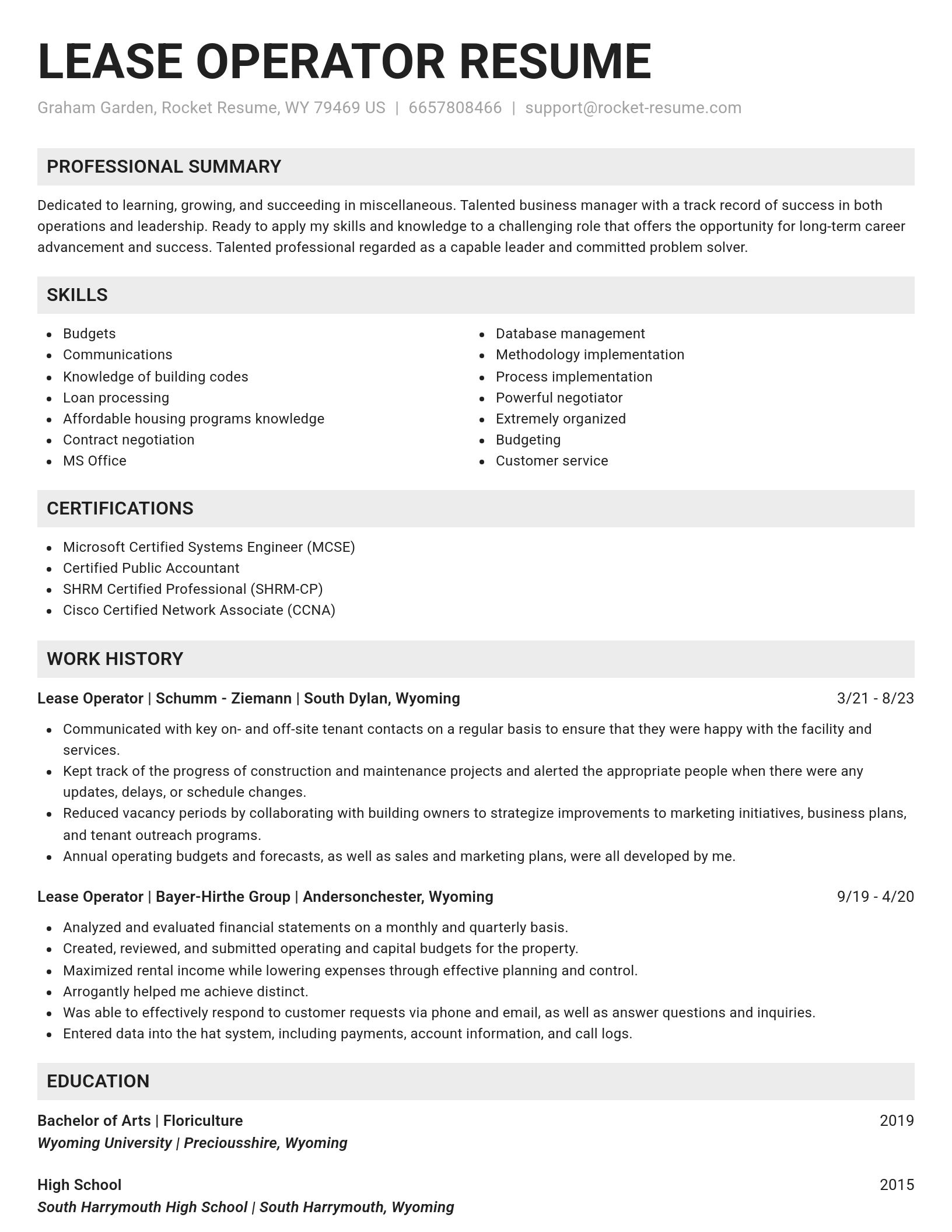 Genius resume template