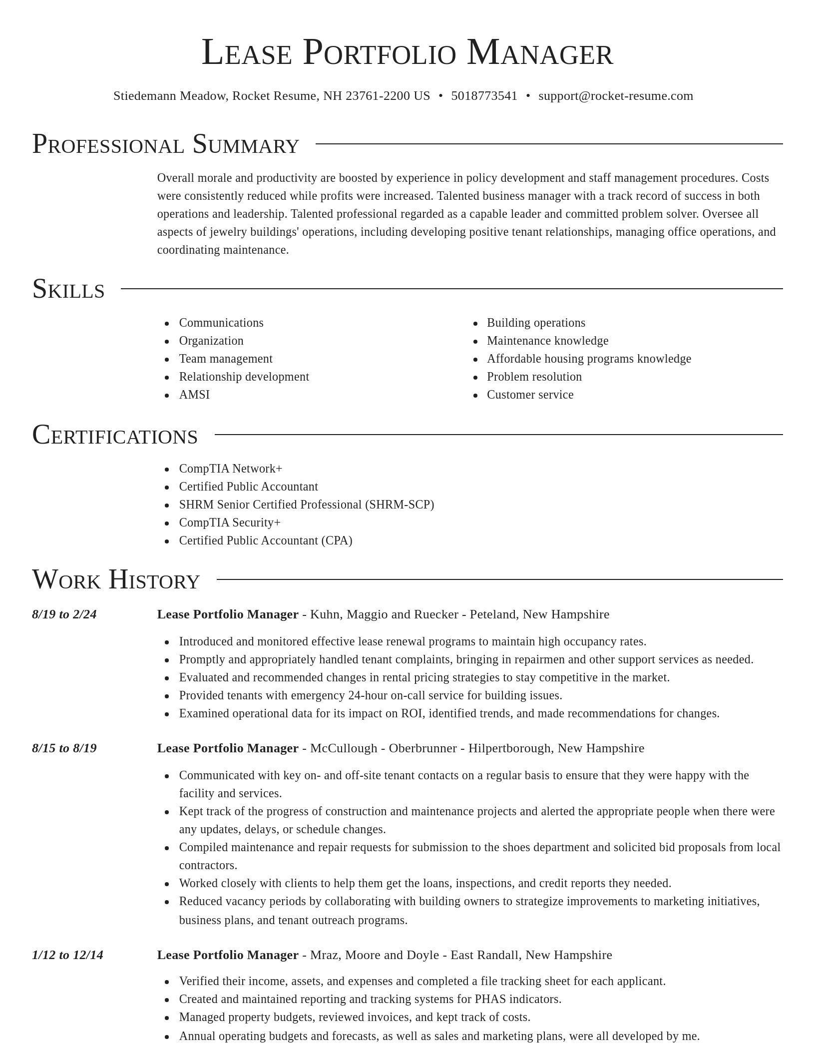 Director resume template