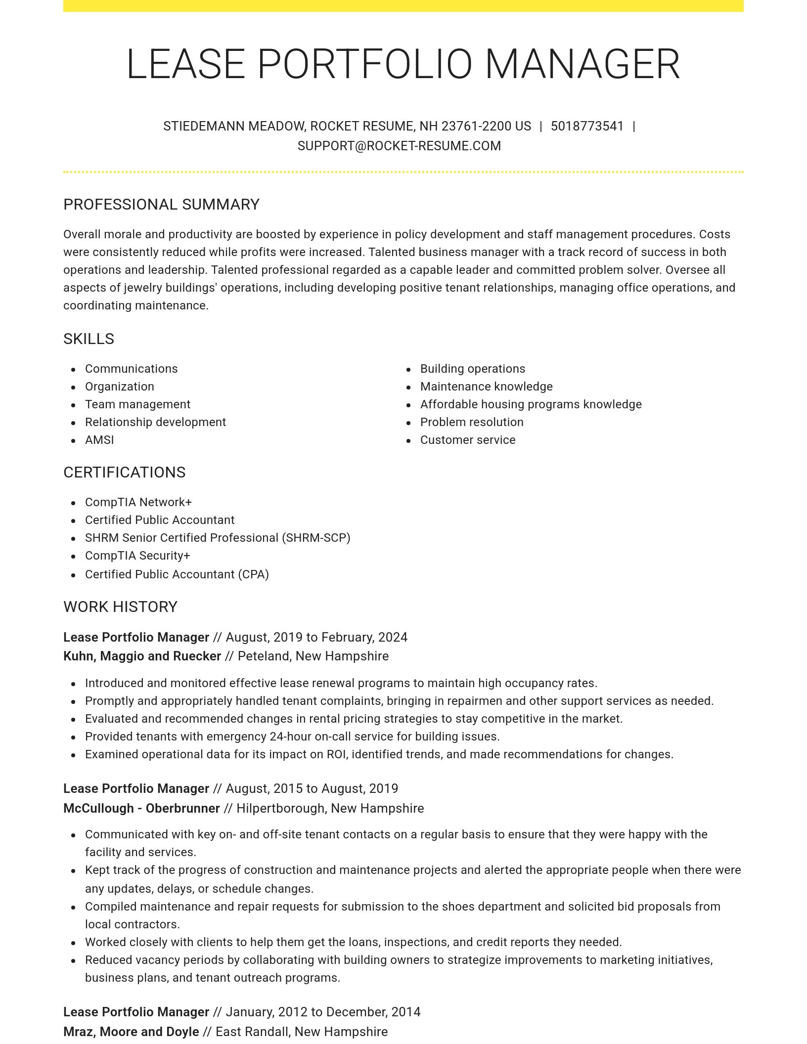 Grand resume template