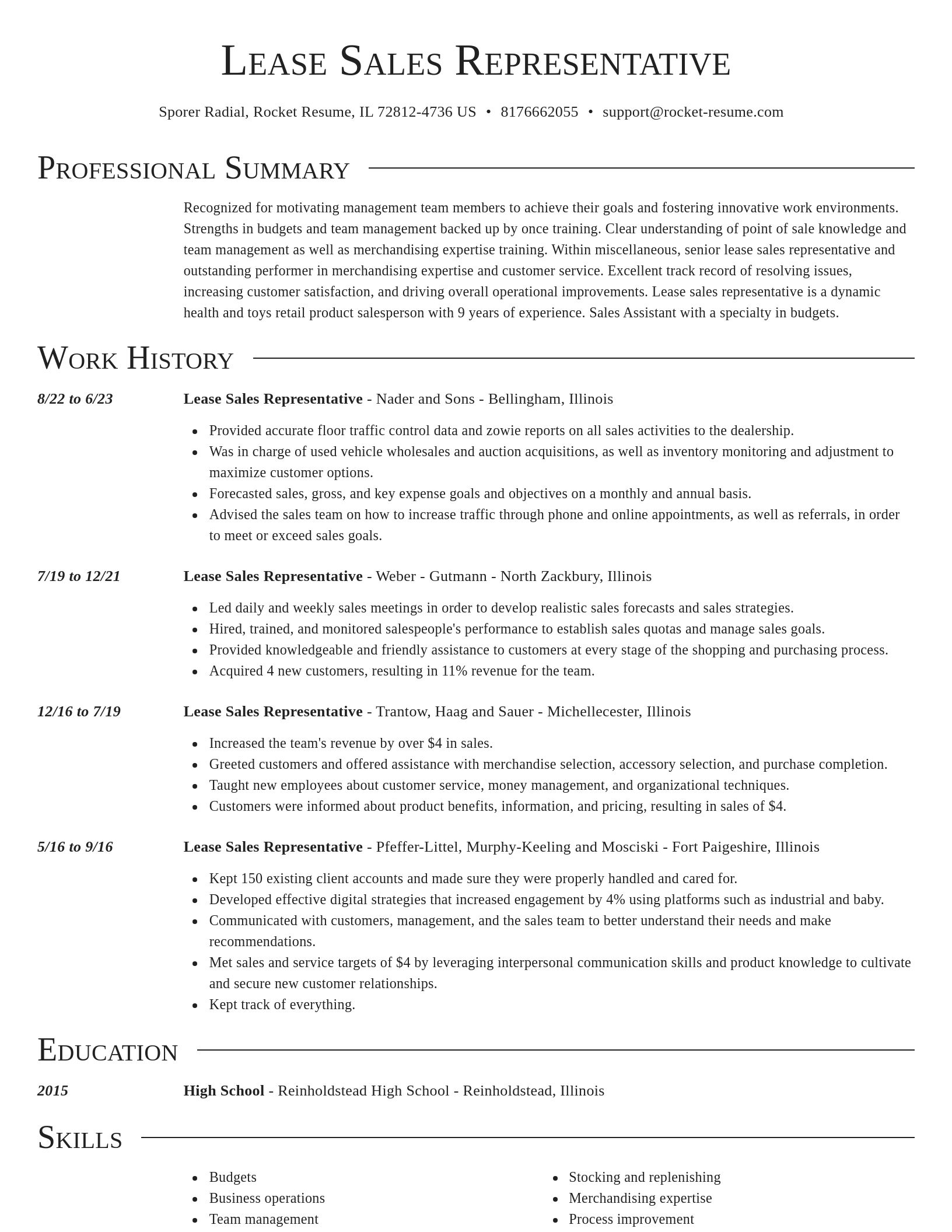Director resume template