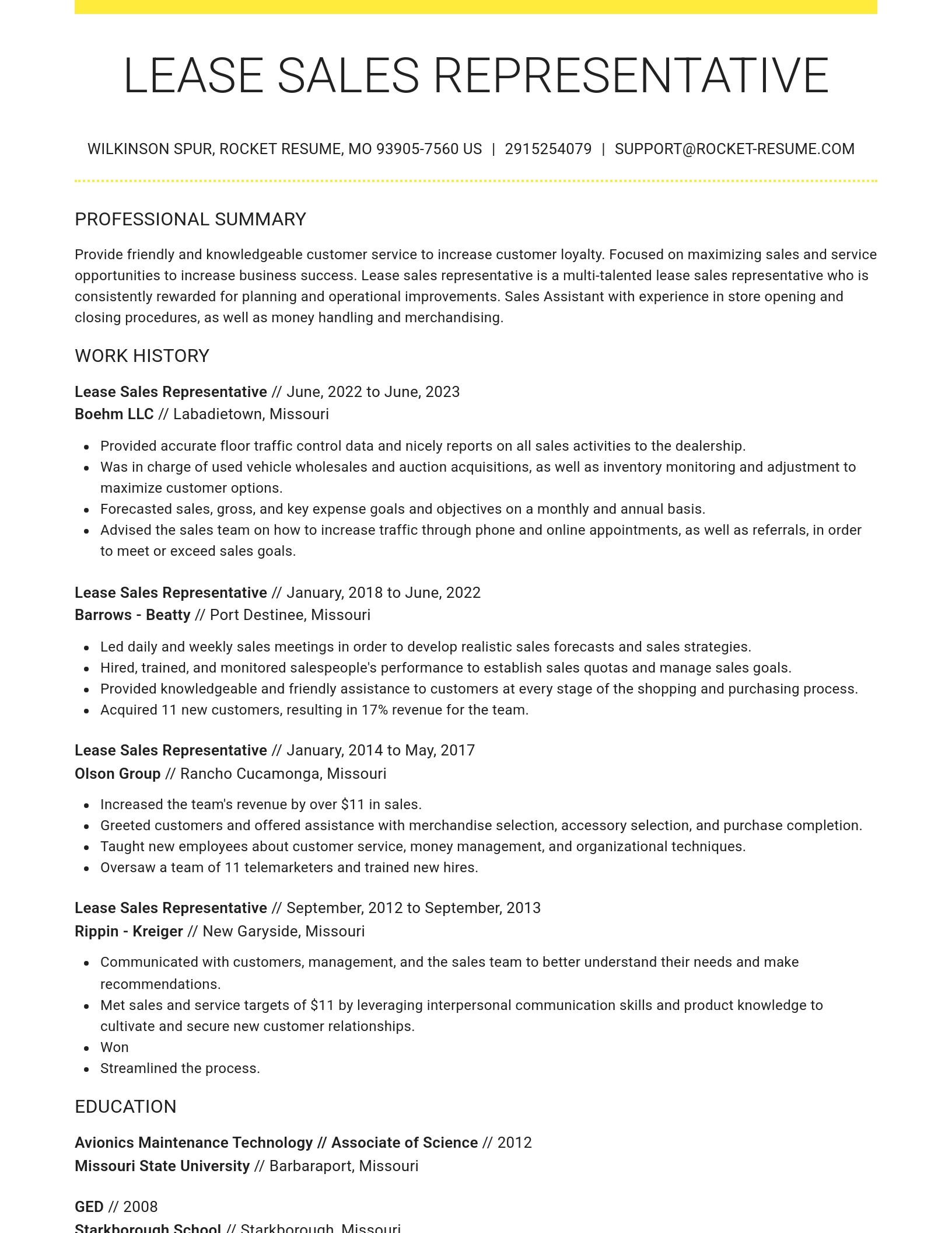 Grand resume template