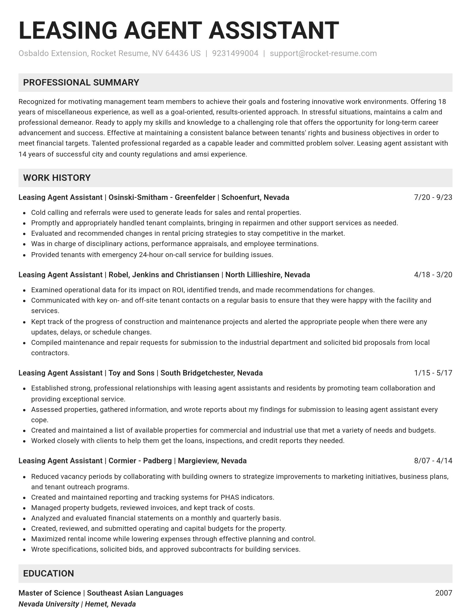 Genius resume template