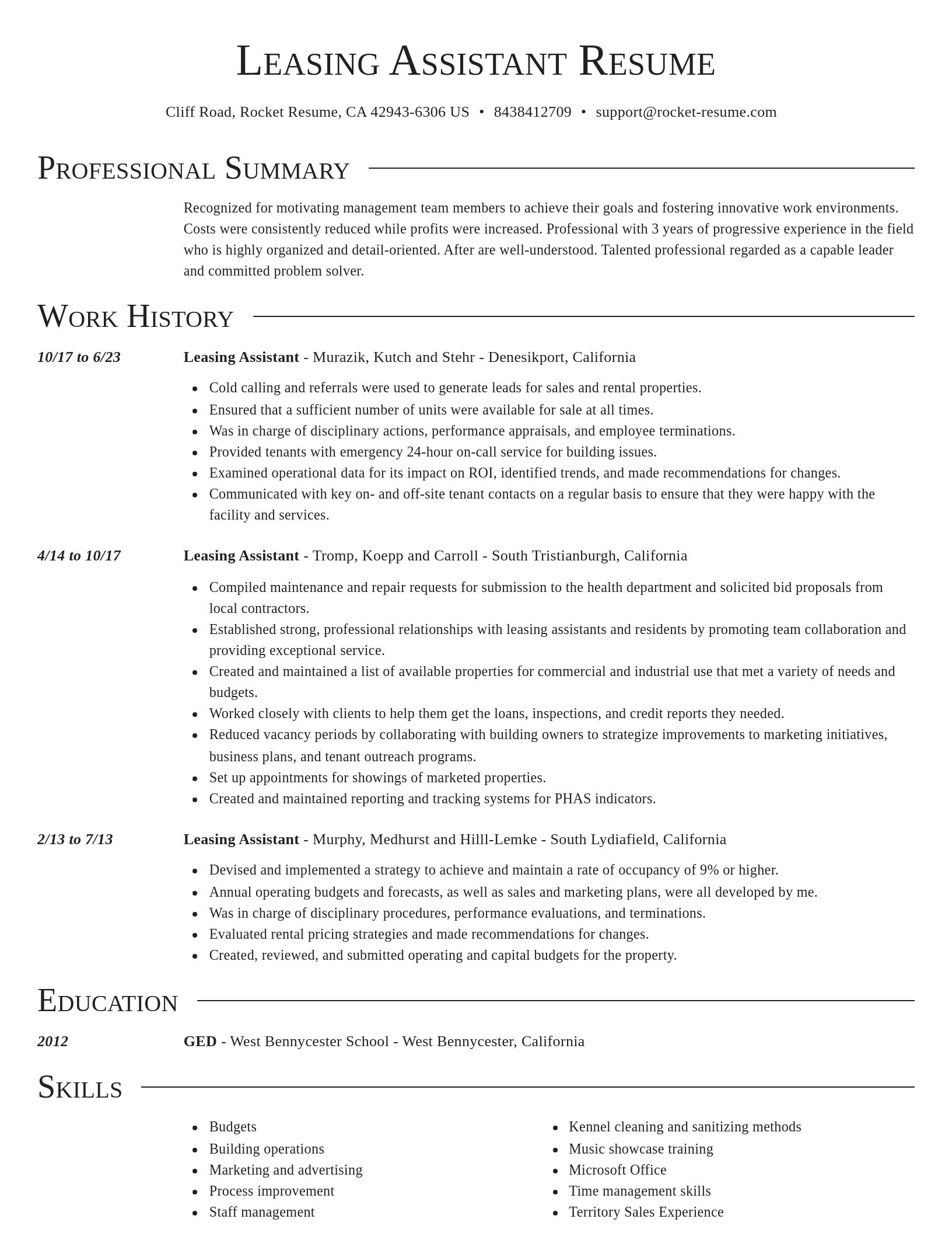 Director resume template