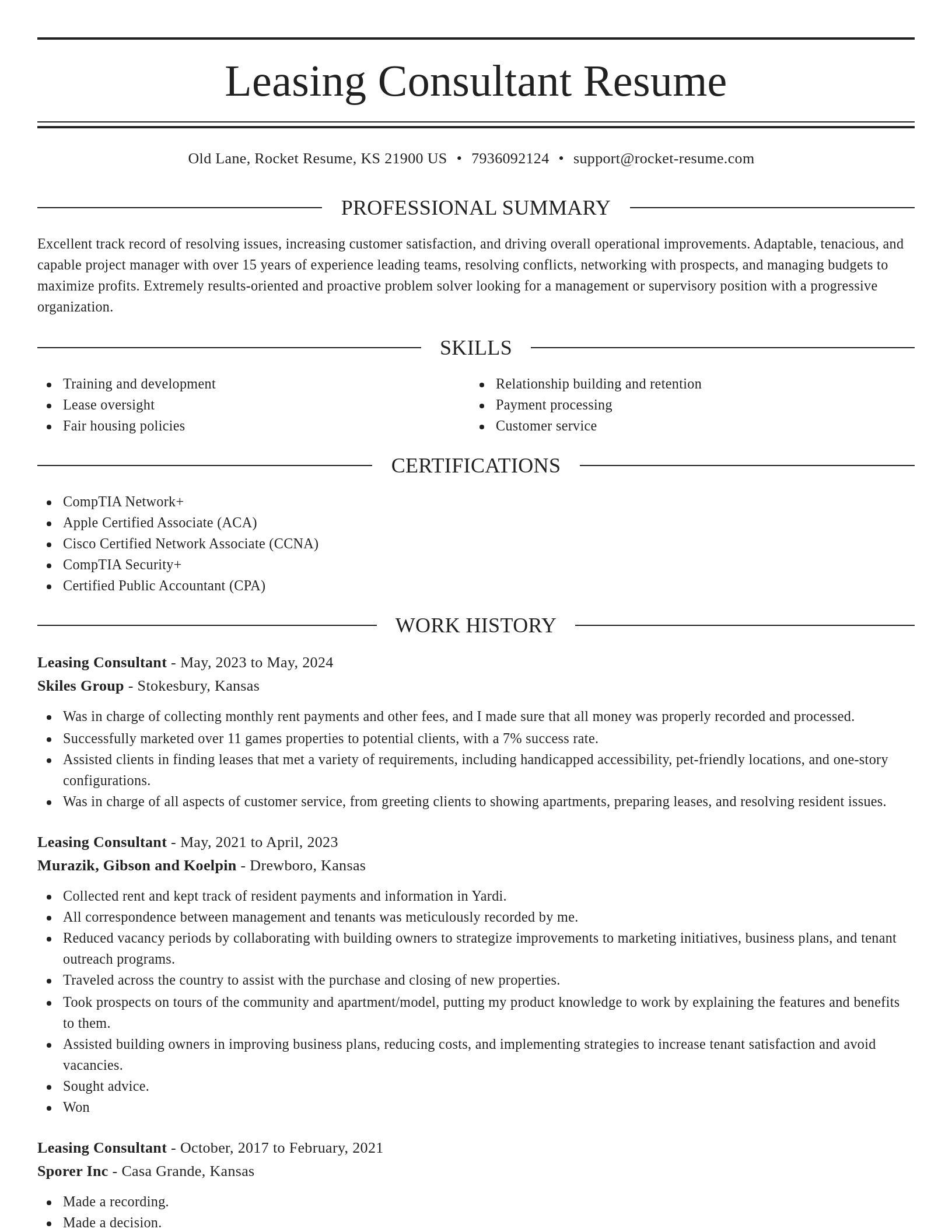 Elegant resume template