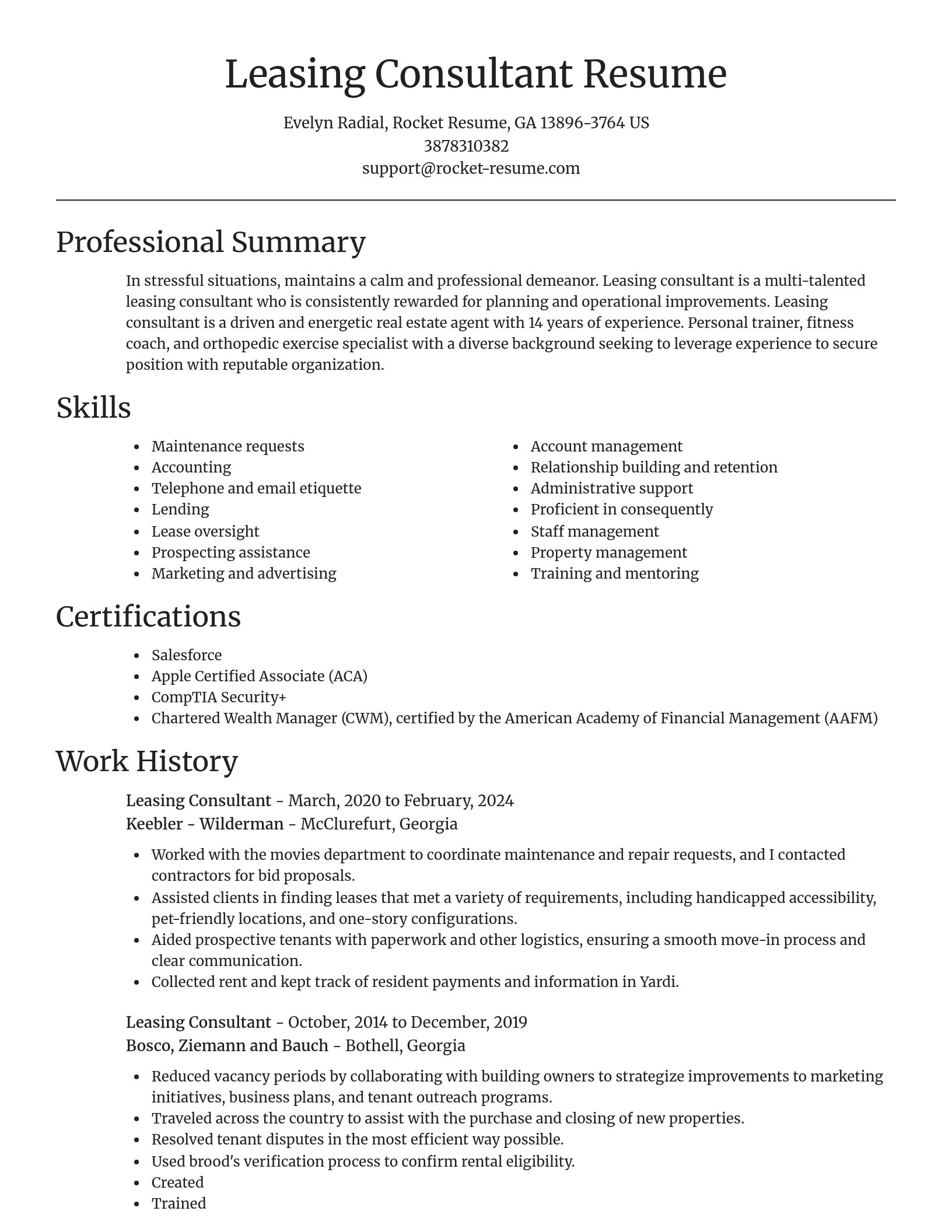Focal Point resume template