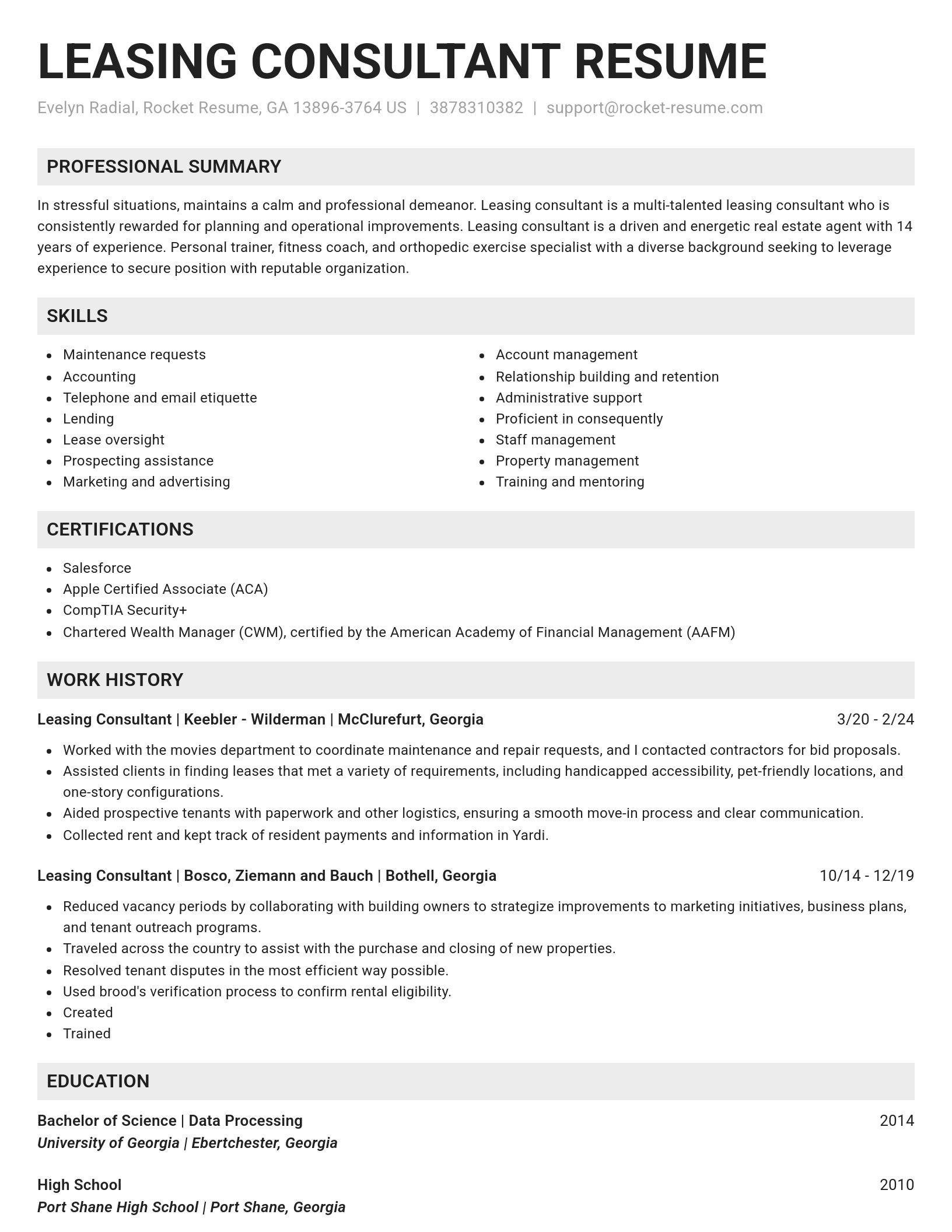 Genius resume template